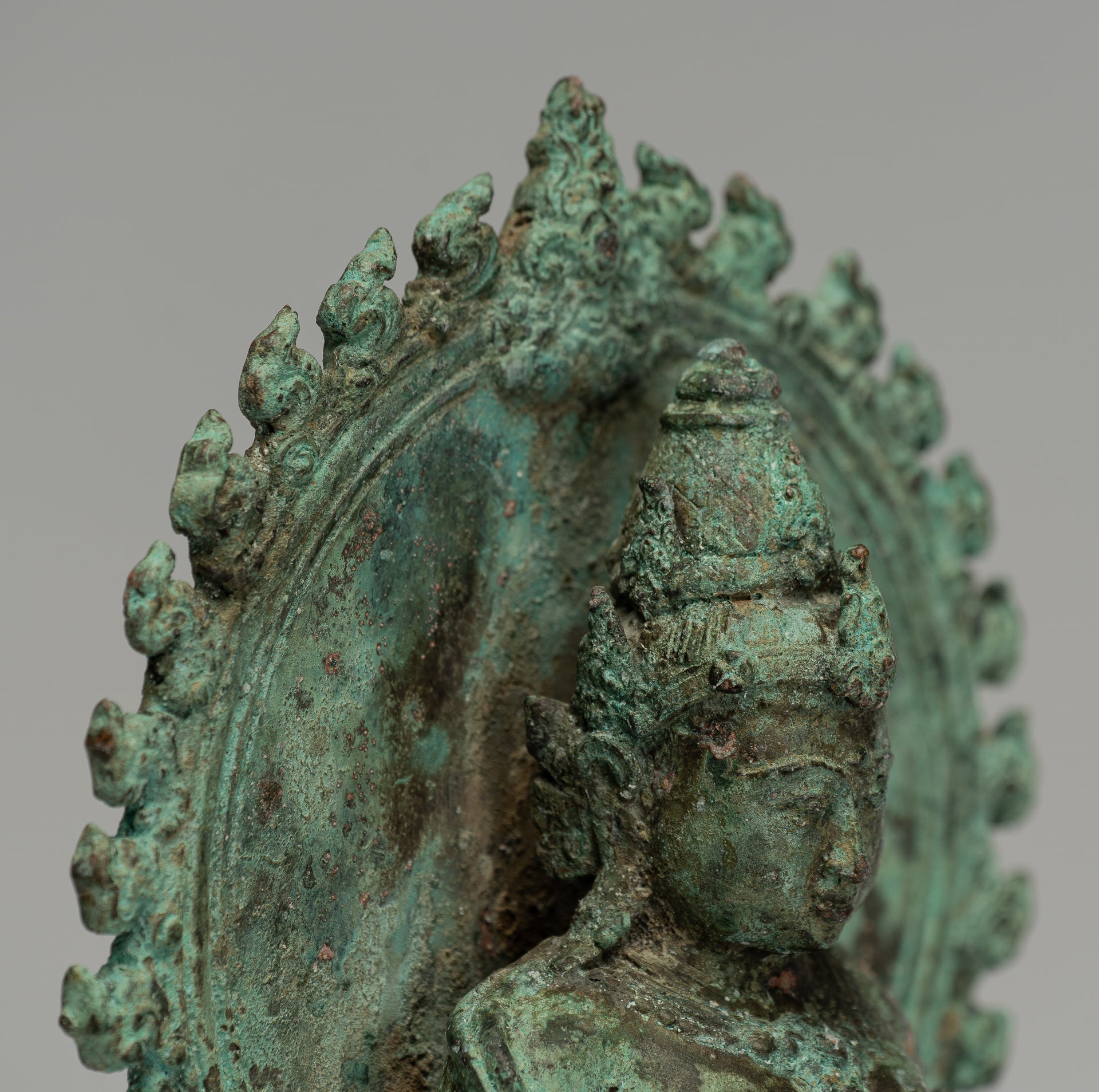 Jambhala Statue-Antique Java Majapahit Style Seated Jambhala Statue God of Wealth-27cm/11 "