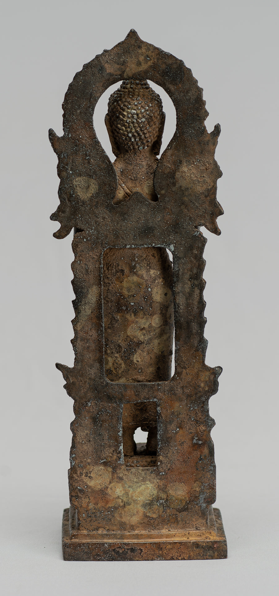 Estatua de Buda - Estilo indonesio antiguo Bronce Javanese enseñanza Buda - 23 cm/9 "