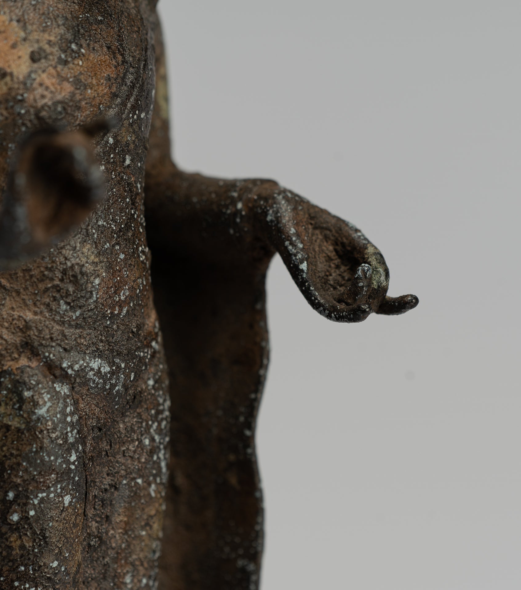 Estatua de Buda - Estilo indonesio antiguo Bronce Javanese enseñanza Buda - 23 cm/9 "