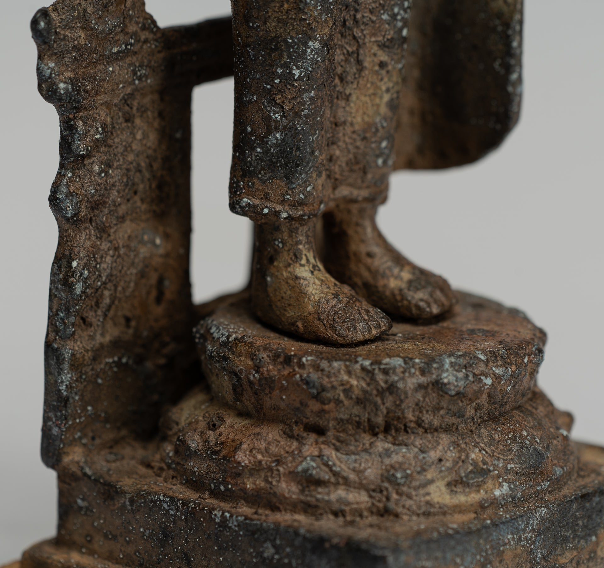 Estatua de Buda - Estilo indonesio antiguo Bronce Javanese enseñanza Buda - 23 cm/9 "