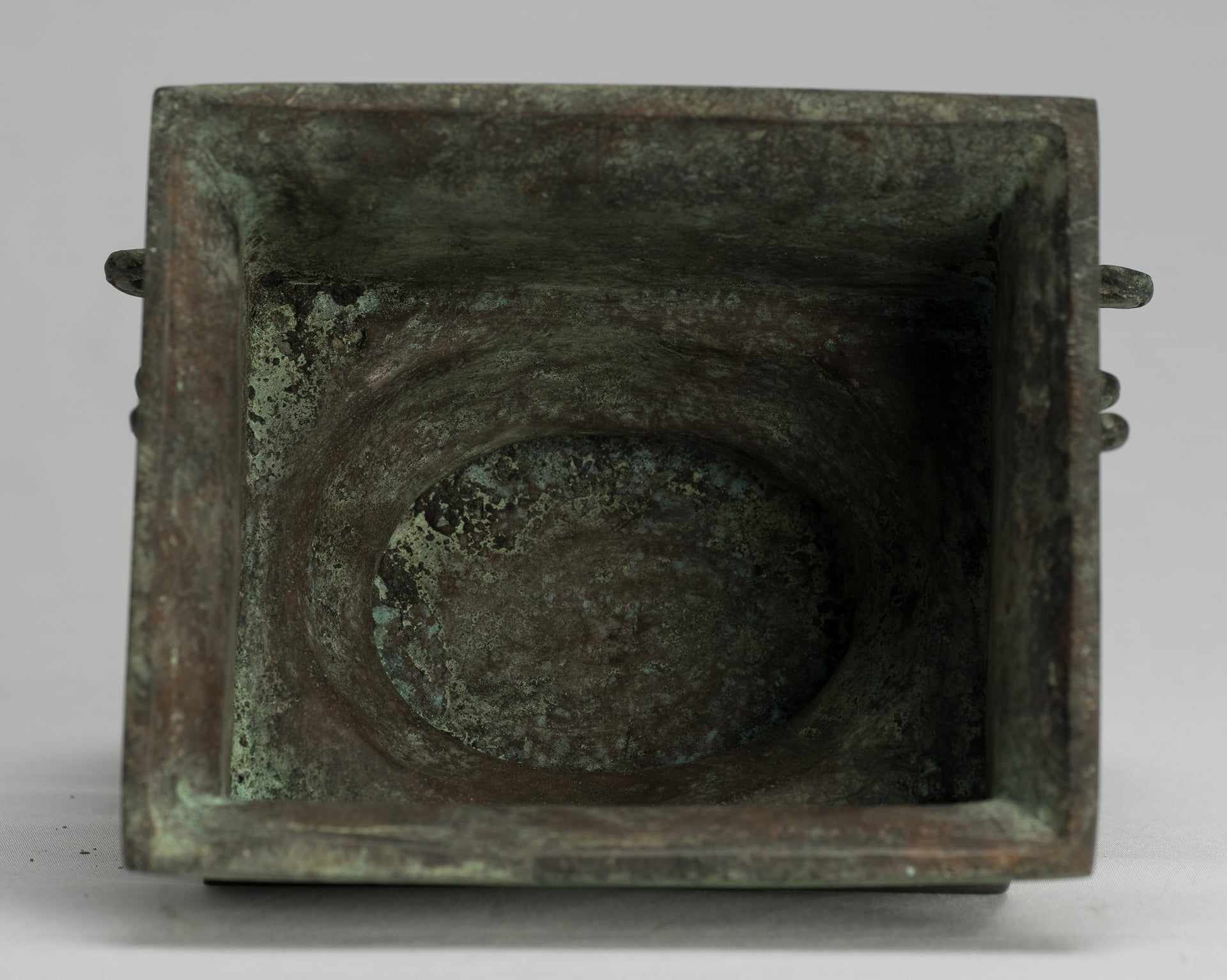 Statua del Buddha - Antique in stile indonesiano seduto in bronzo giavanese insegnamento Buddha - 25 cm/10 "