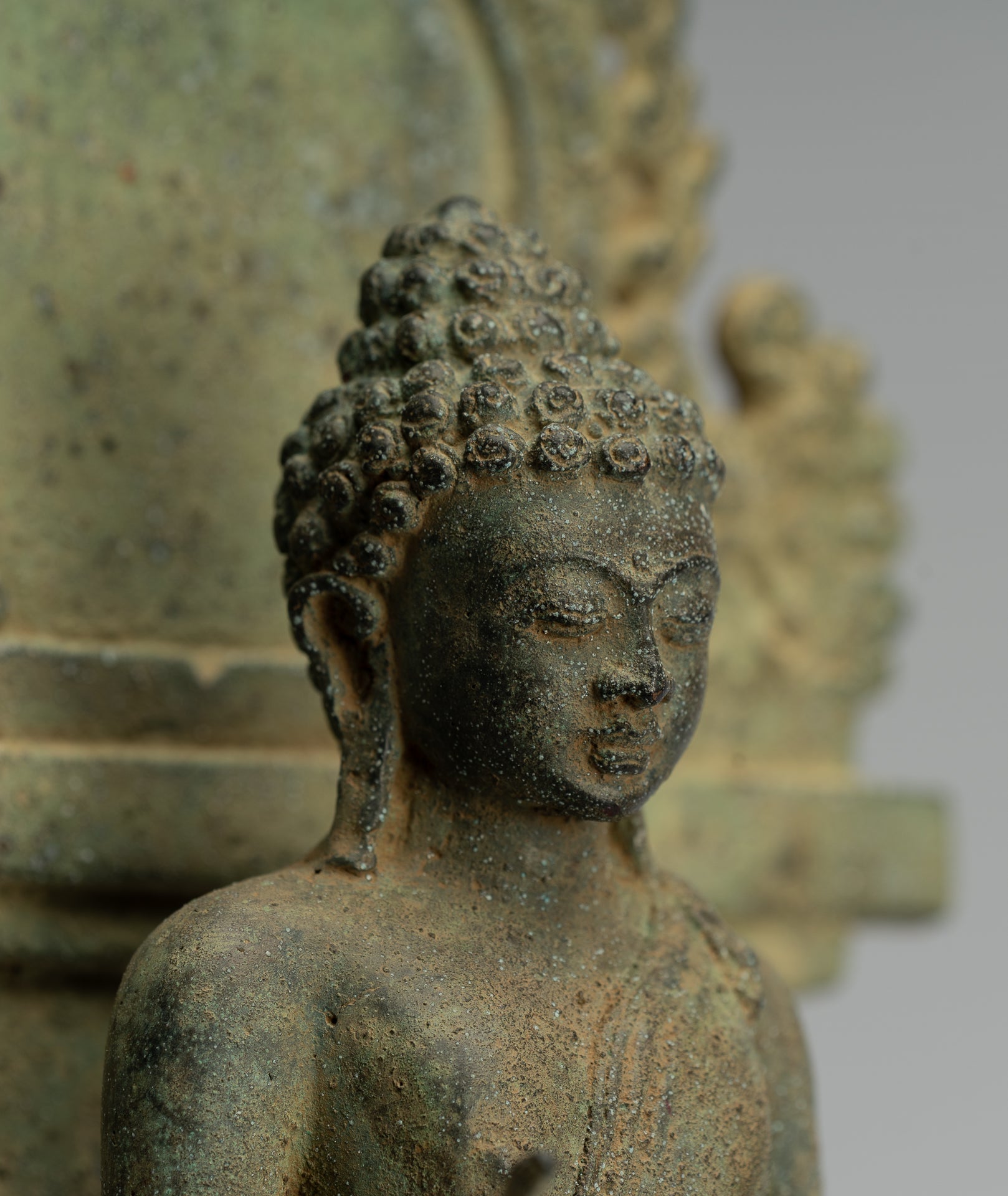 Statua di Buddha - Antique stile indonesiano in piedi bronzo giavanese insegnamento Buddha - 36 cm/14 "