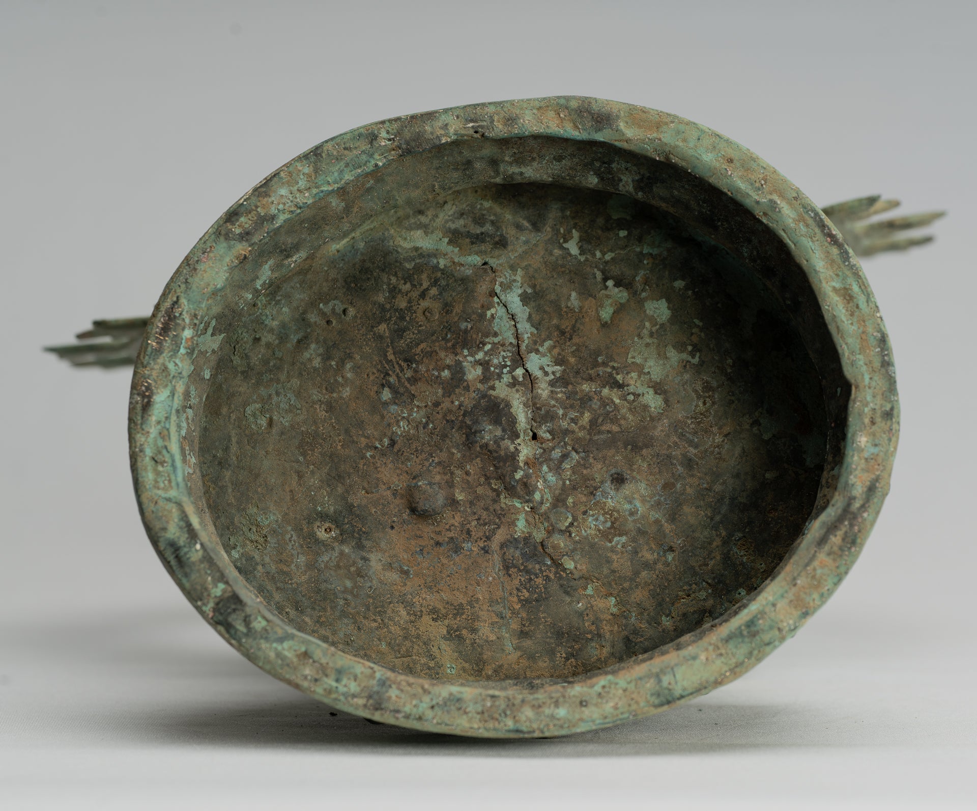 Statue de Bouddha – Bouddha d'enseignement javanais en bronze assis de style indonésien antique – 32 cm/13"