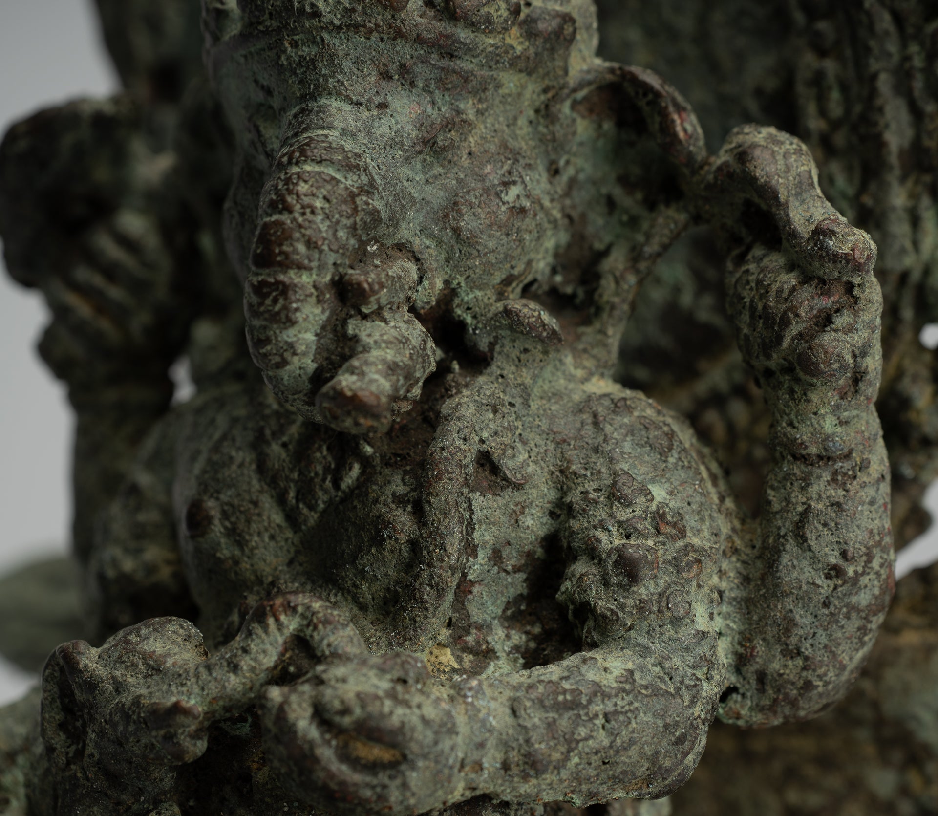 Estatua de Ganesha - Estatua de Ganesha de bronce de estilo javanés antiguo - 25 cm/10 "