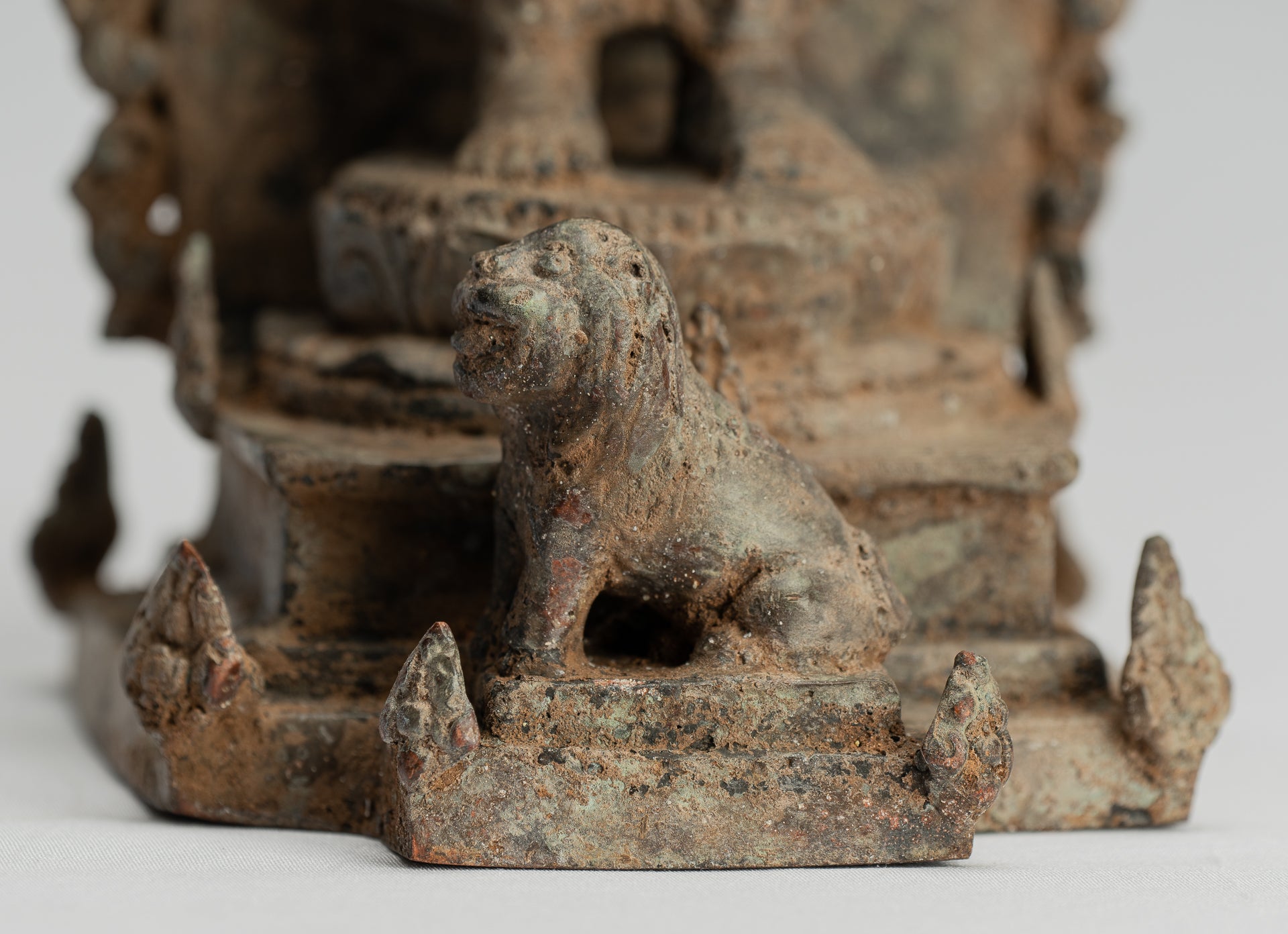 Brahma Statue - Antique Indonesian Style Majapahit Standing Bronze Brahma Statue - 31cm/12"