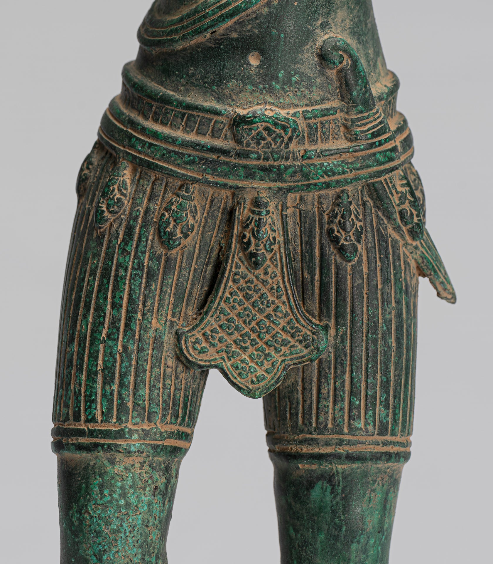 Antique Khmer Style Bronzo Angkor Wat Style Vishnu Statue - 53cm/21 "