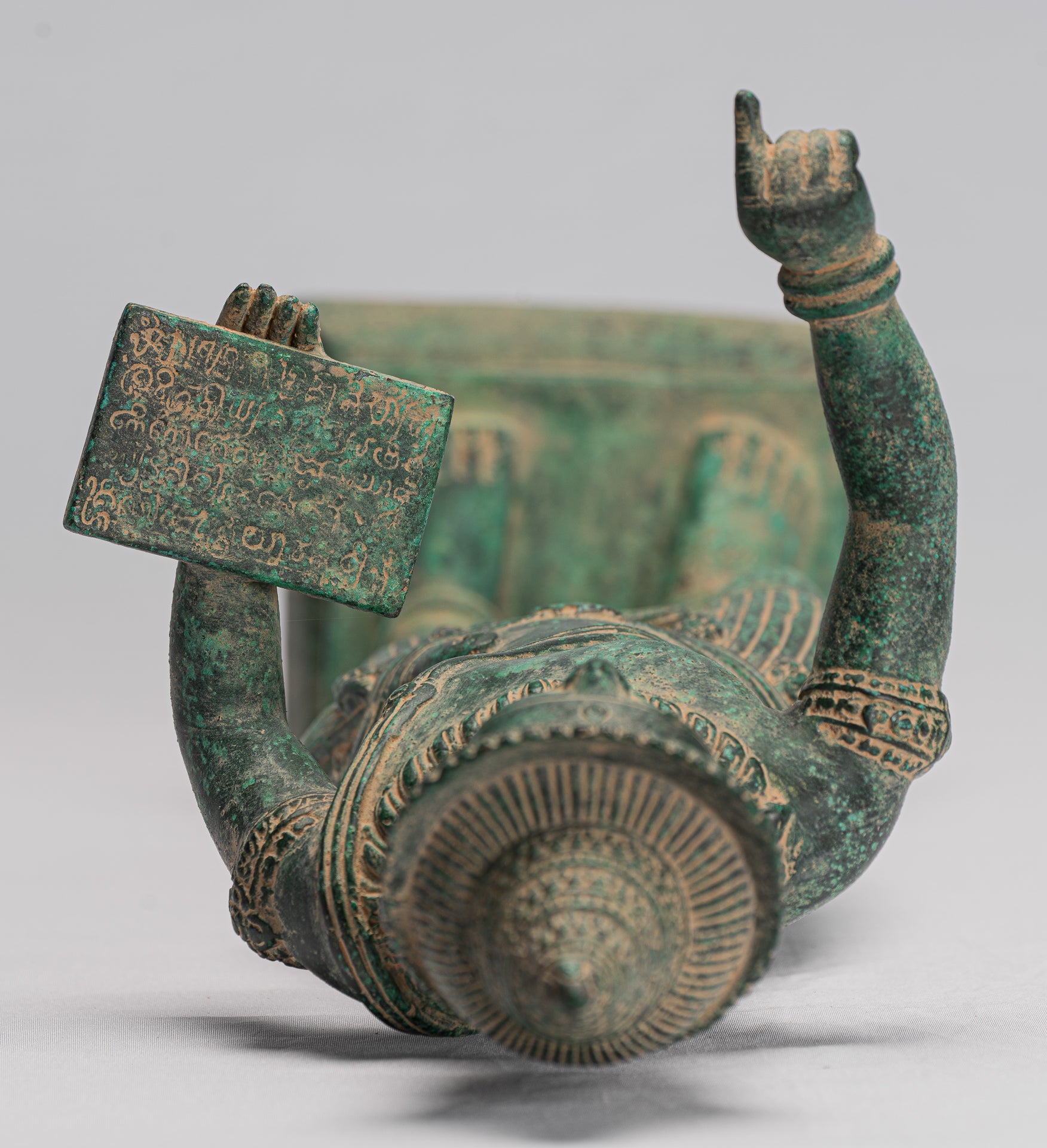 Antique Khmer Style Bronzo Angkor Wat Style Vishnu Statue - 53cm/21 "