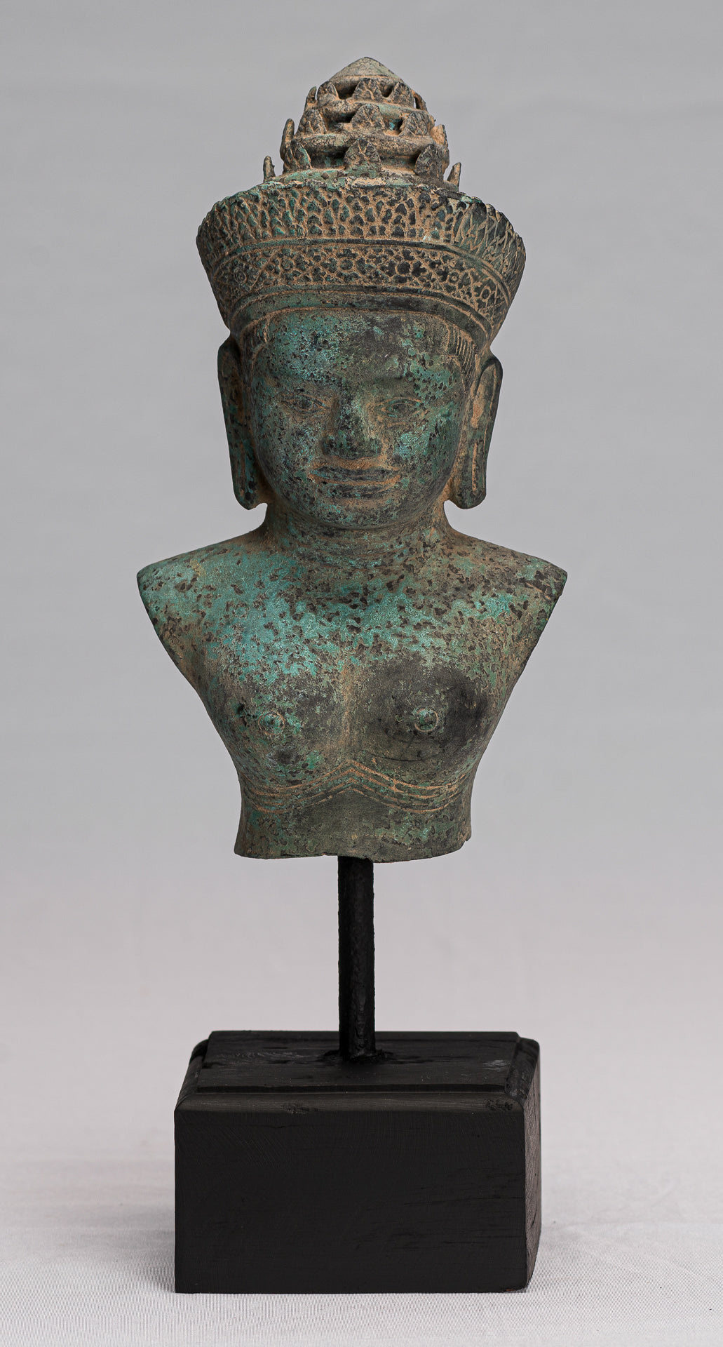 Lakshmi-Statue – antiker Khmer-Stil Lakshmi/Devi-Gemahlin von Vishnu Torso – 31 cm/12 Zoll