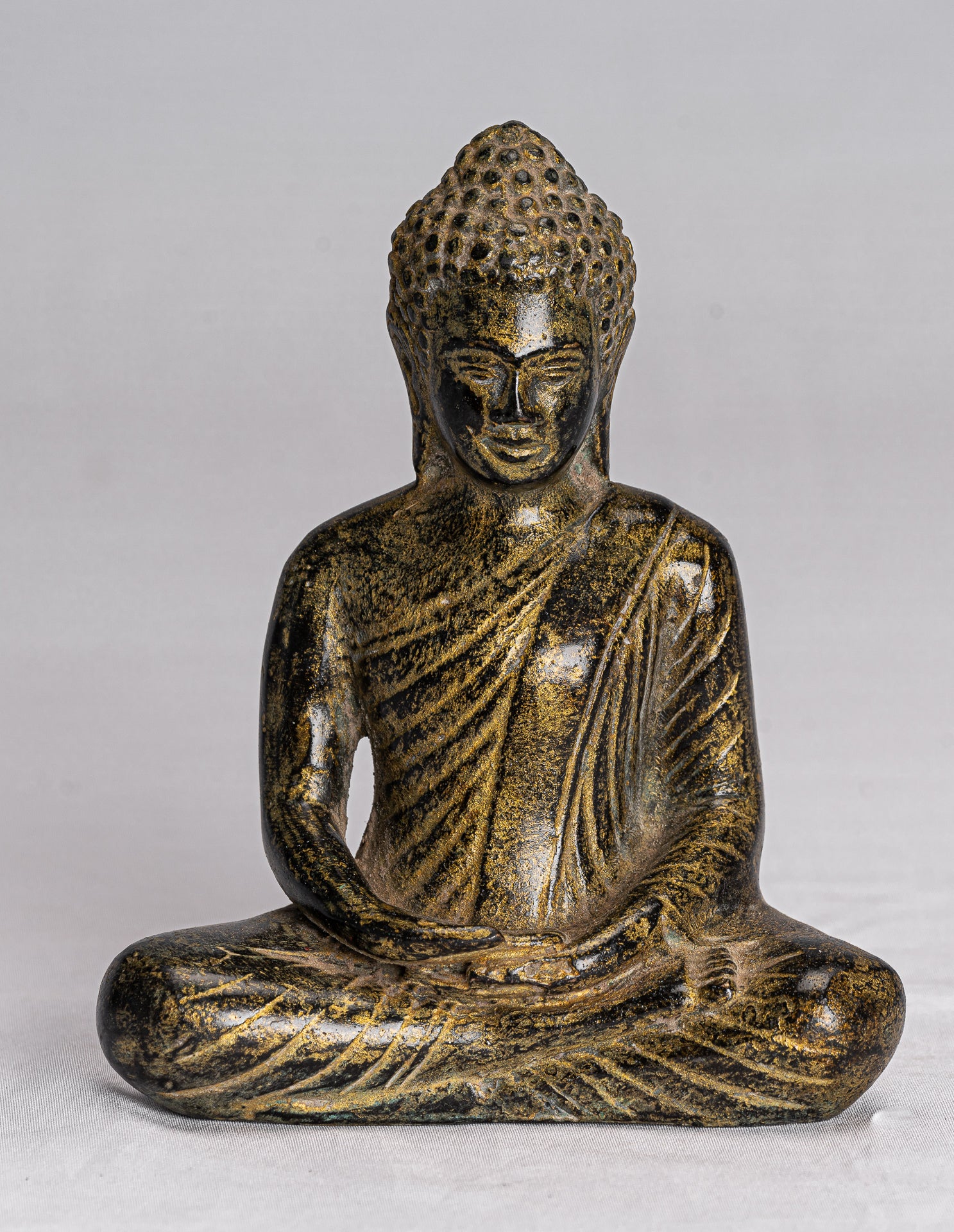 Statua Buddha - Antique Khmer in stile Khmer Meditazione seduta Angkor Buddha Statue -13,5 cm/5 "