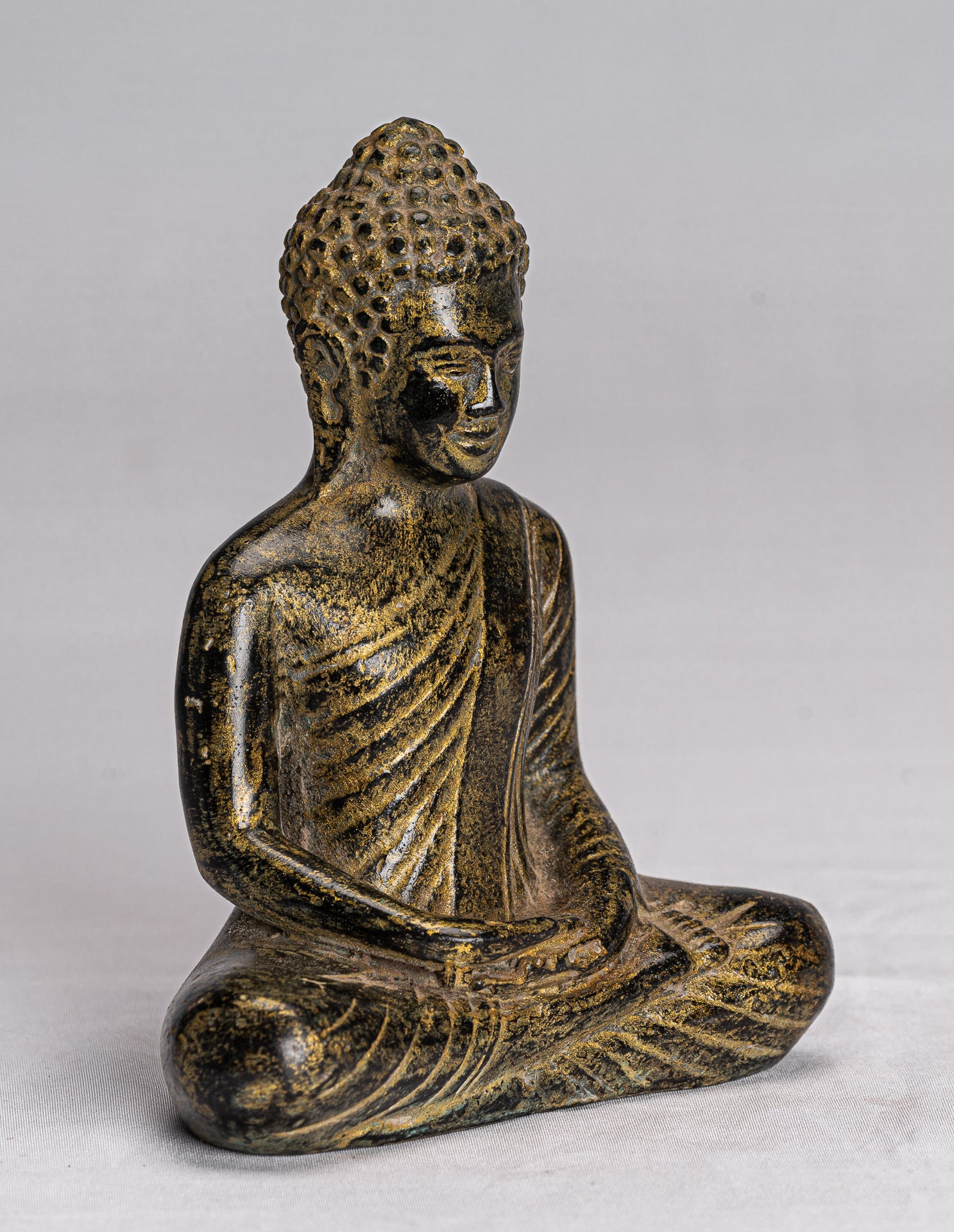 Statua Buddha - Antique Khmer in stile Khmer Meditazione seduta Angkor Buddha Statue -13,5 cm/5 "