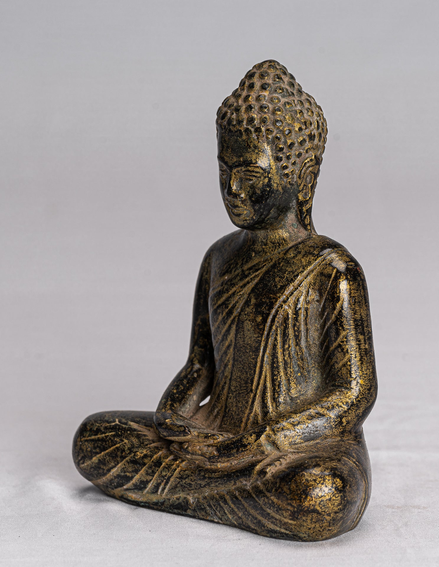 Statua Buddha - Antique Khmer in stile Khmer Meditazione seduta Angkor Buddha Statue -13,5 cm/5 "