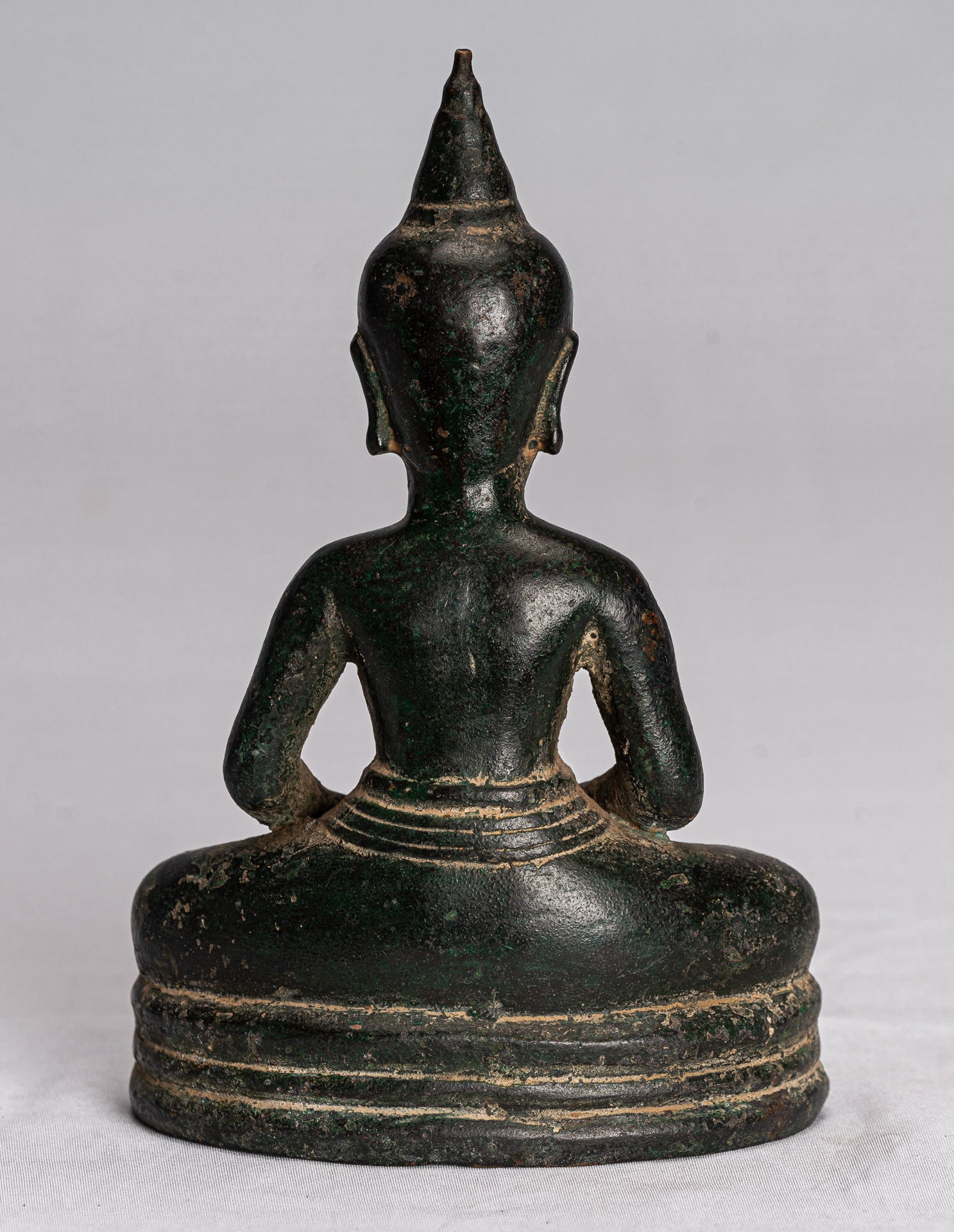 Statue di Buddha - Antique Khmer in stile Khmer Meditazione di bronzo Phnom Da Buddha Statue - 145 cm/6 "