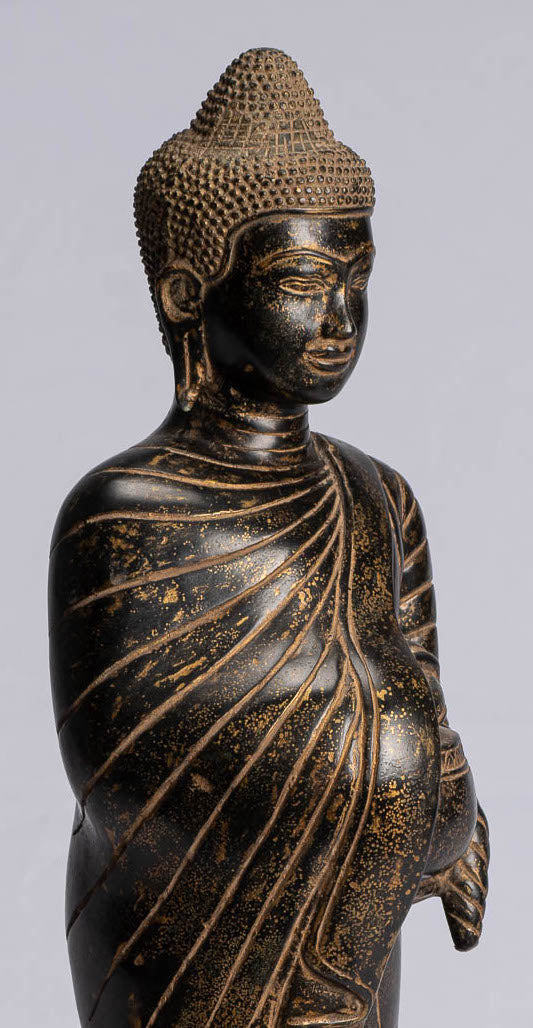 Estatua de Buda - Estatua de Buda Buddha de estilo de bronce de estilo tailandés antiguo - 49 cm/20 "
