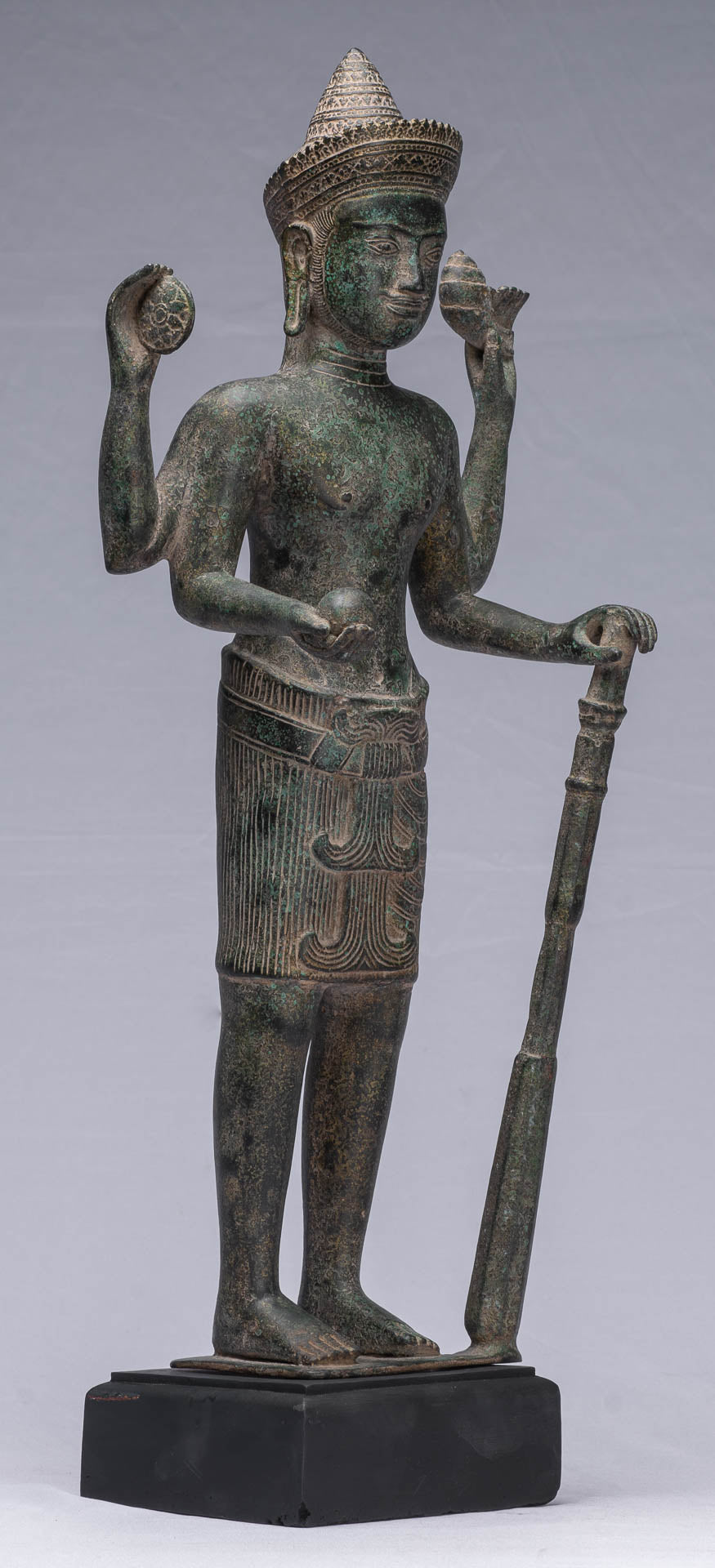 Estatua de bronce de estilo jemer antiguo de estilo jemer - Protector - 57 cm/23 "