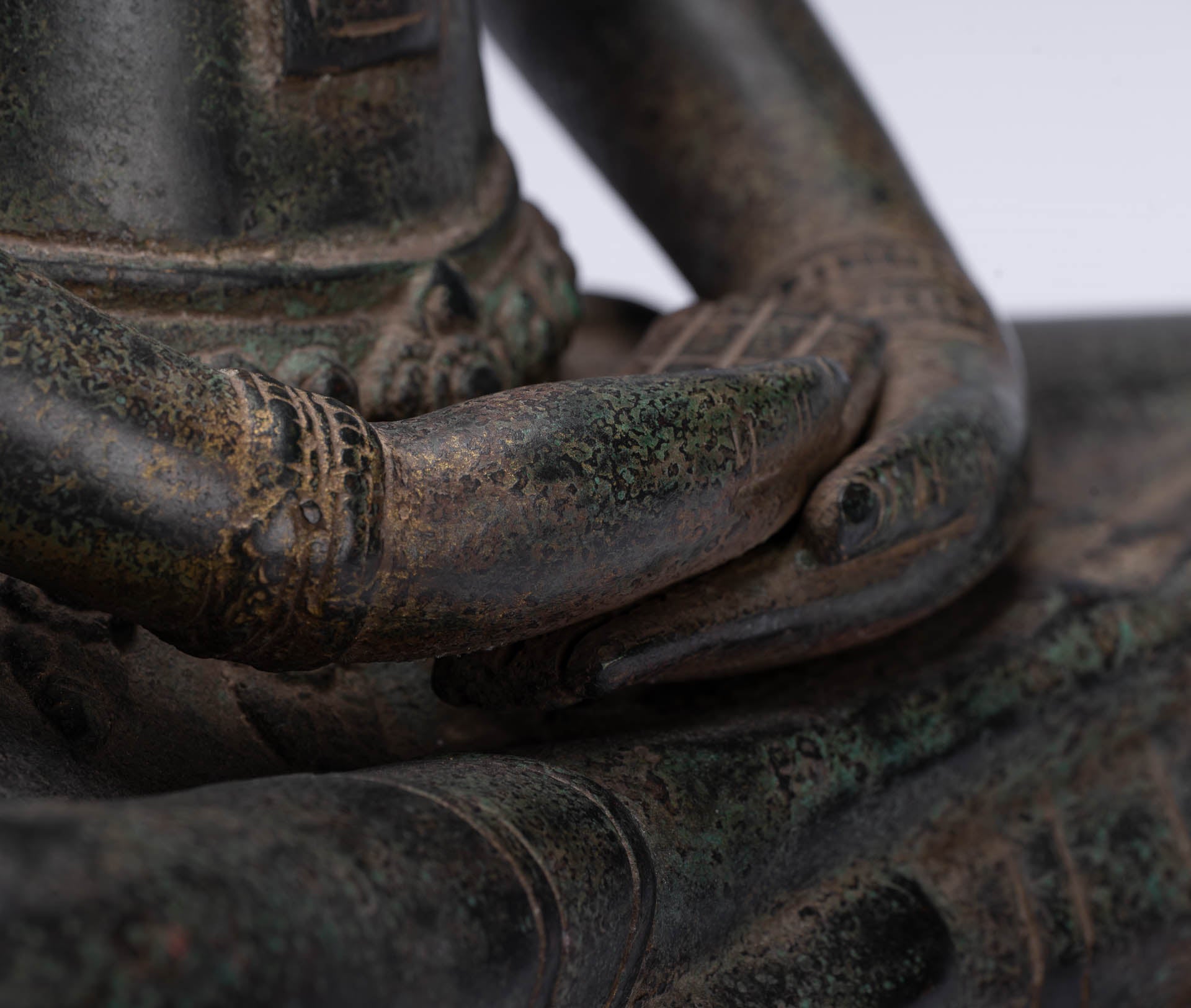 Estatua de Buda - Estatua de Buda de Bayón Antiguo - Meditación Mudra - 46 cm/18 "