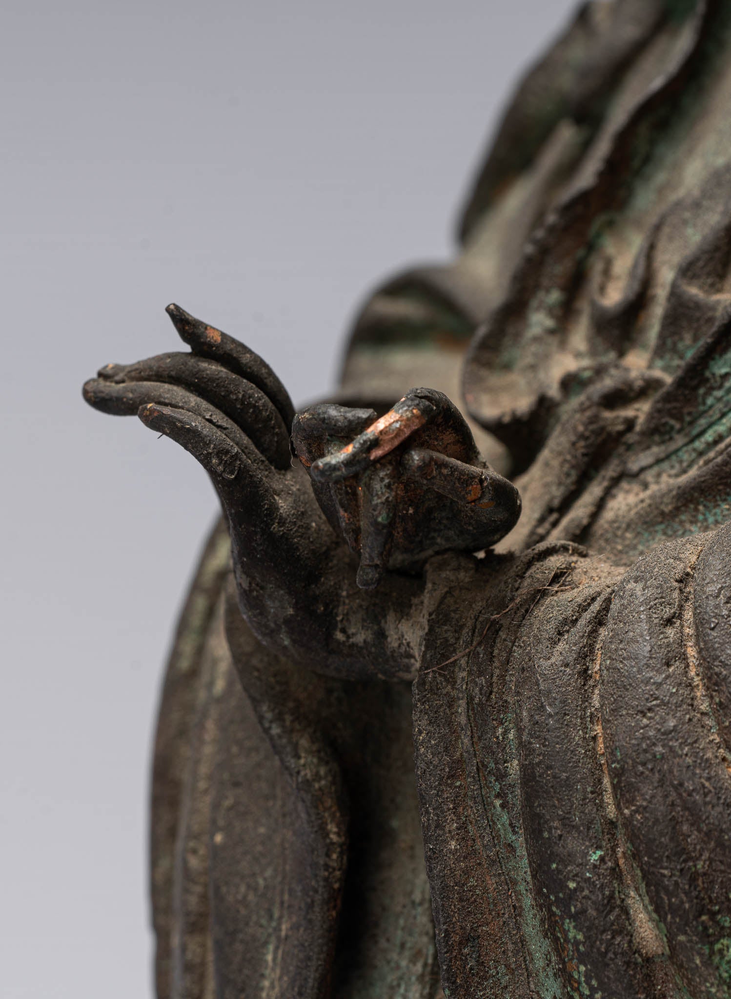 Antike Antike chinesische Stil Kwan Yin oder Guanyin Statue-38cm/15 "