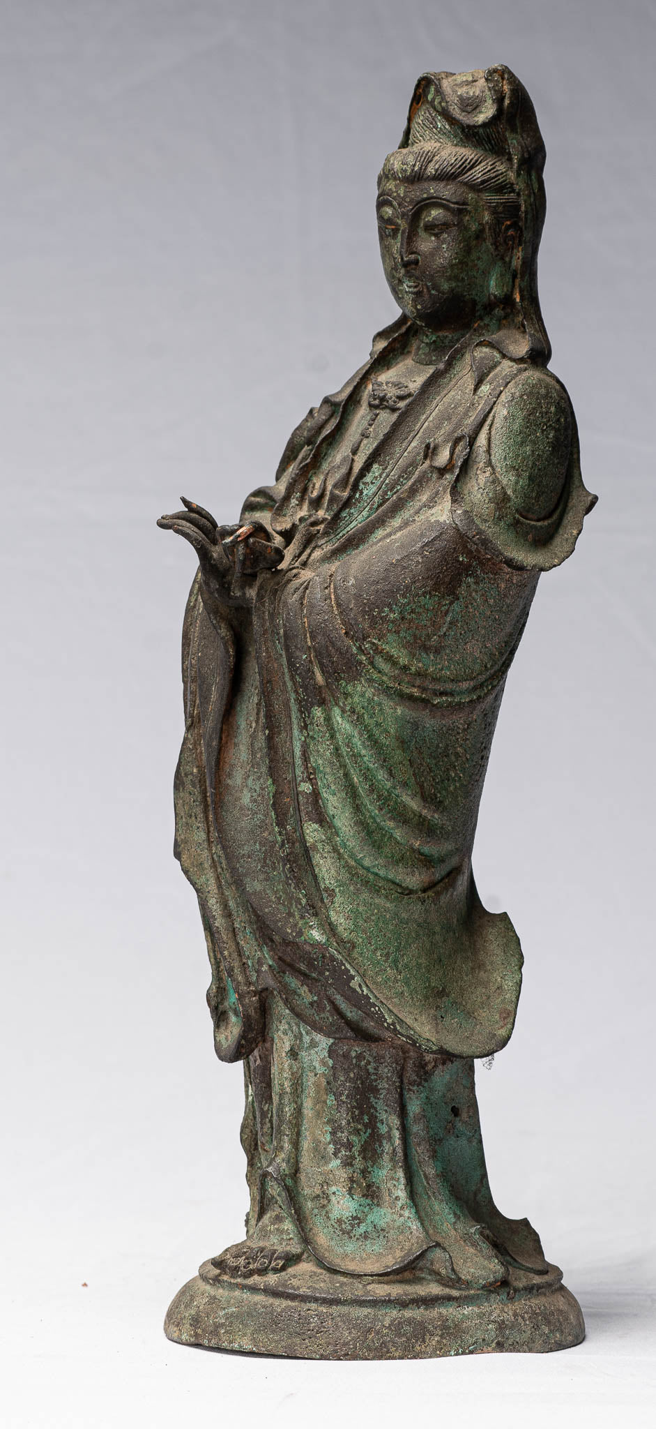 Antike Antike chinesische Stil Kwan Yin oder Guanyin Statue-38cm/15 "