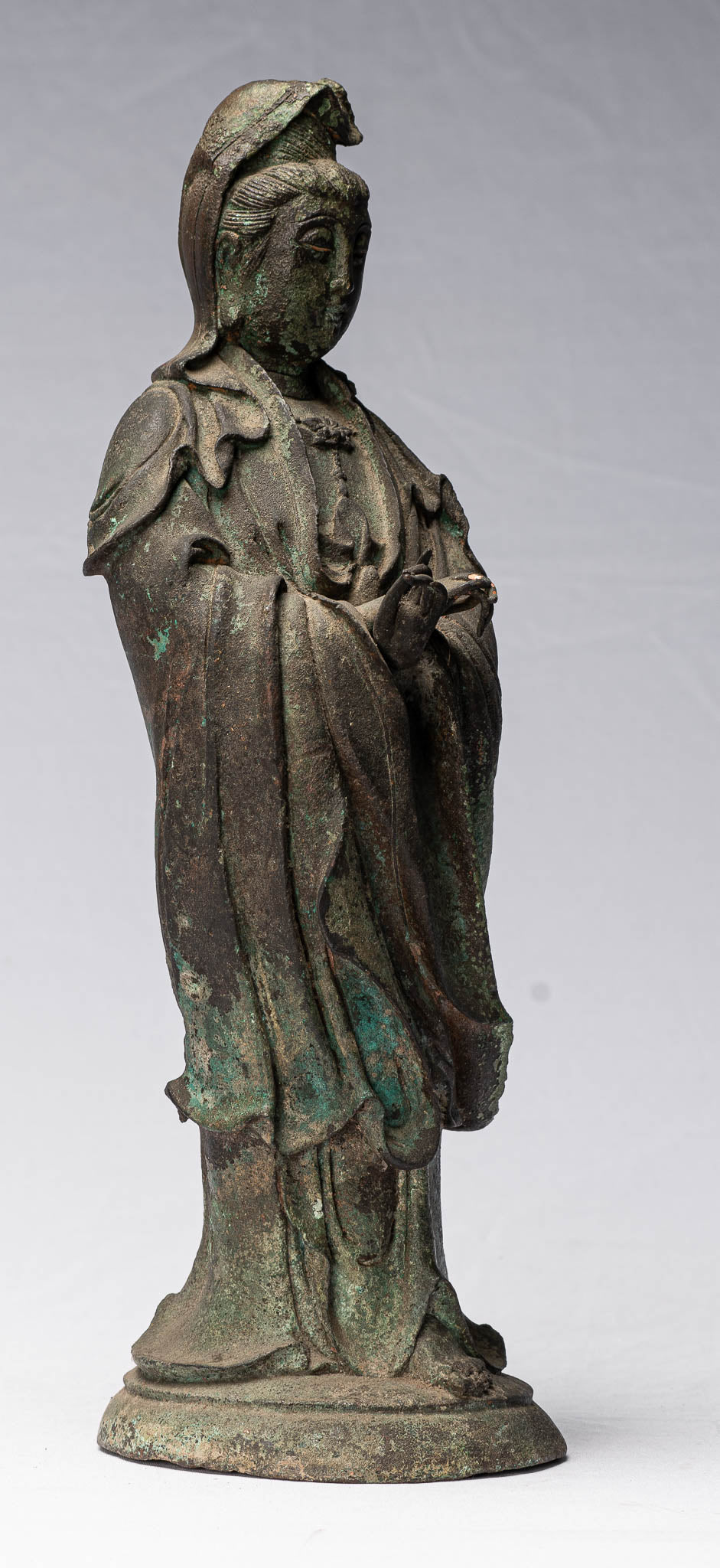 Antike Antike chinesische Stil Kwan Yin oder Guanyin Statue-38cm/15 "