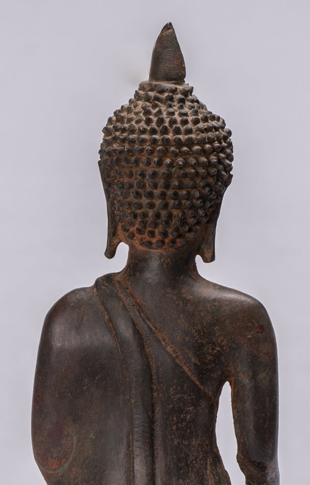 Statue di Buddha - Antique Ayutthaya Style Sehoted Enlightenment Buddha Statue - 29 cm/12 "