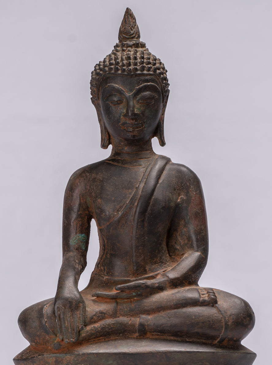 Statue di Buddha - Antique Ayutthaya Style Sehoted Enlightenment Buddha Statue - 29 cm/12 "