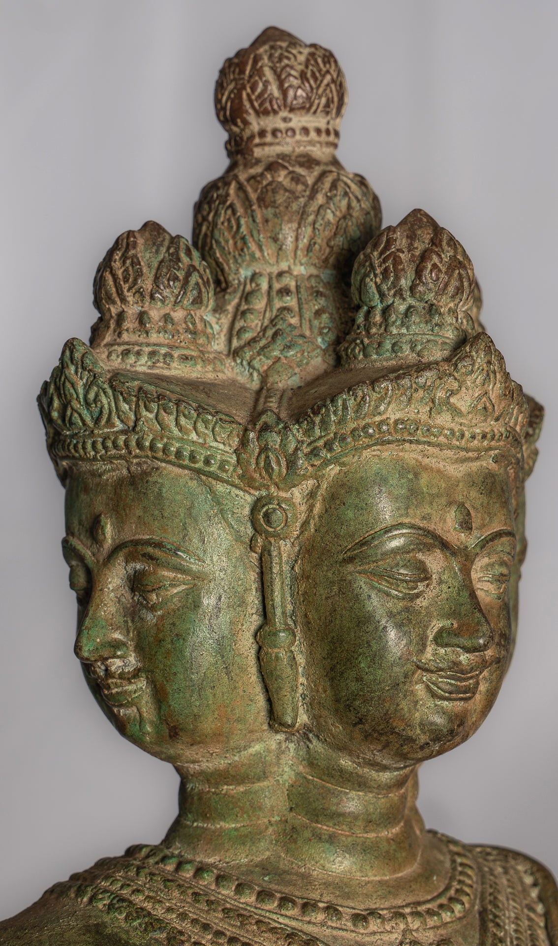 Statua Brahma - Antique Thai Style Standing Bronze Brahma Statue - 76cm/30 "