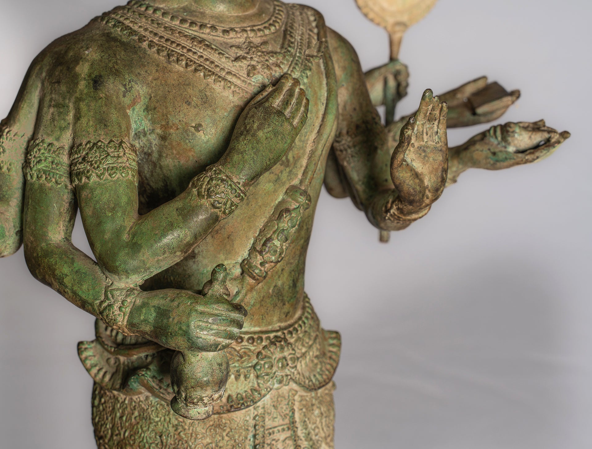 Statua Brahma - Antique Thai Style Standing Bronze Brahma Statue - 76cm/30 "