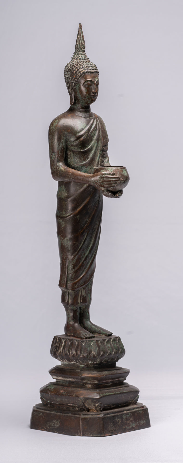 Buddha Statue-Antike Thai Style Bronze Charity & Compassion Gautama Buddha Statue-63cm/25 "
