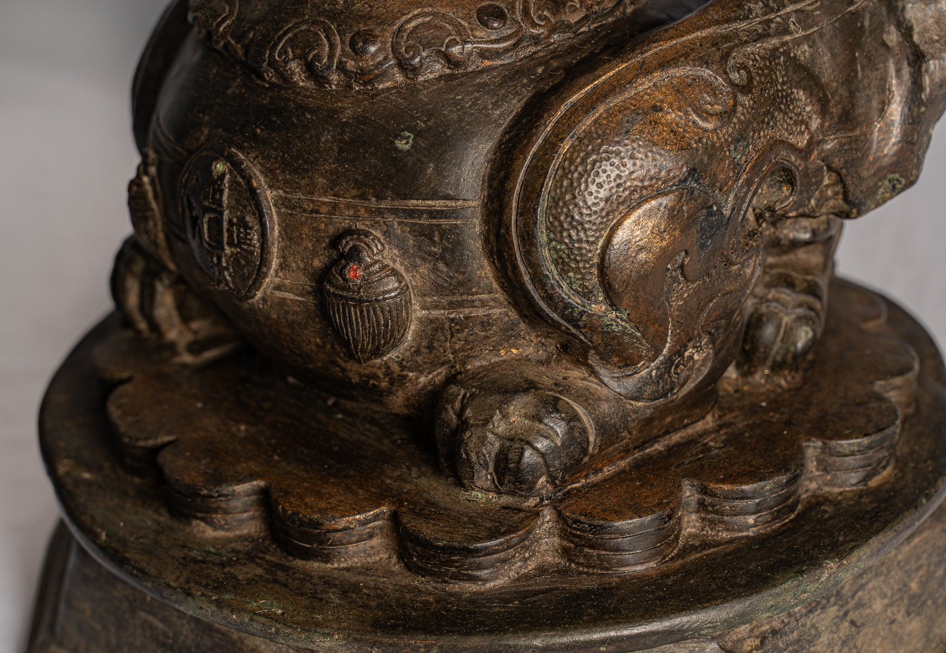 Antiker chinesischer Stil Tempel Wächter Löwe Foo Dog Imperial Lion 37cm/15"