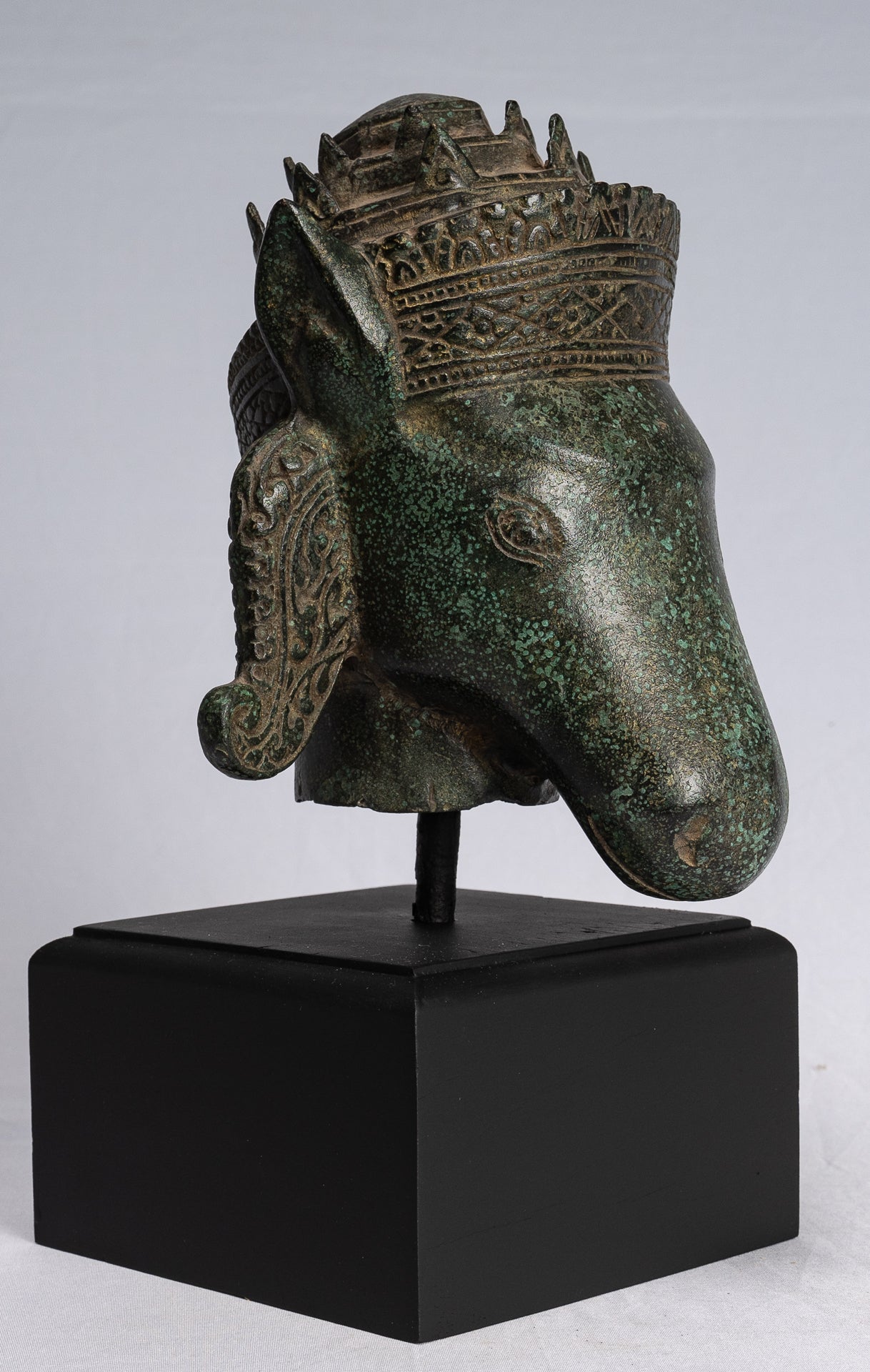 Antiguo de bronce de bronce de bronce kalkin de Vishnu - 25cm/10 "