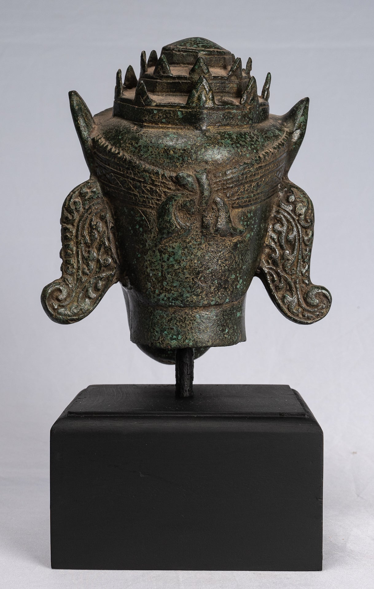 Antiguo de bronce de bronce de bronce kalkin de Vishnu - 25cm/10 "