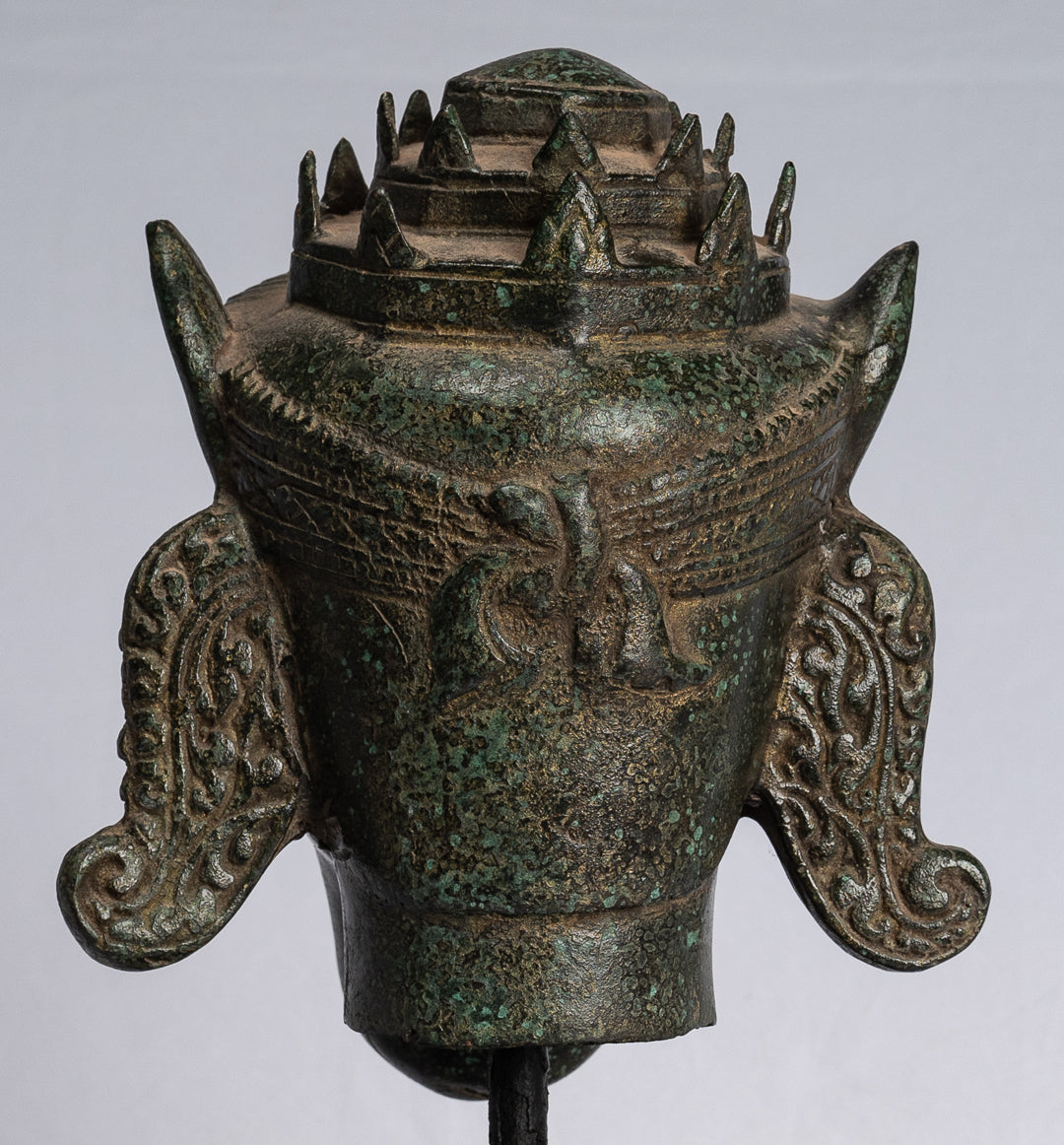 Antiguo de bronce de bronce de bronce kalkin de Vishnu - 25cm/10 "