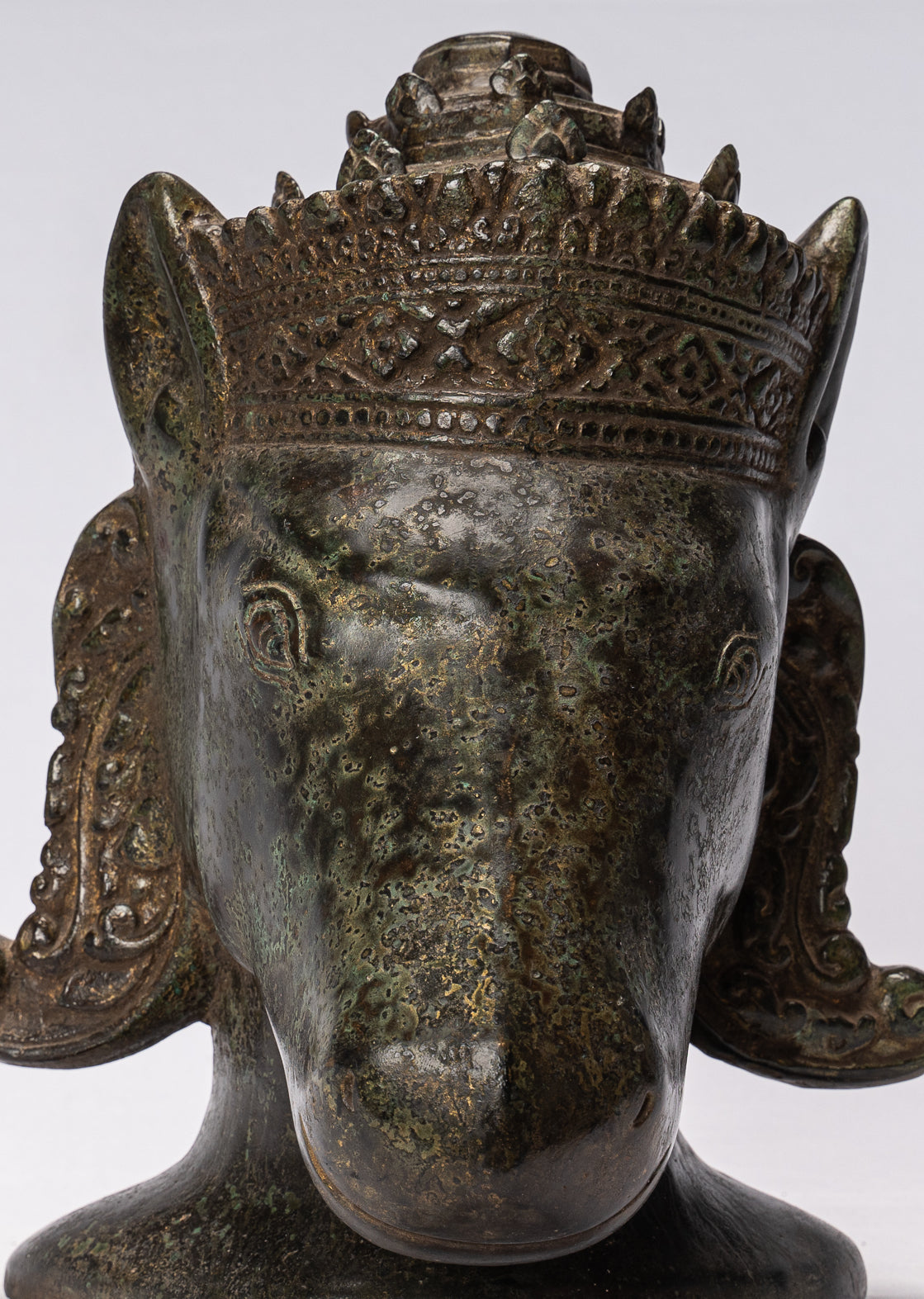 Antiguo de bronce de bronce de bronce kalkin de Vishnu - 29cm/12 "