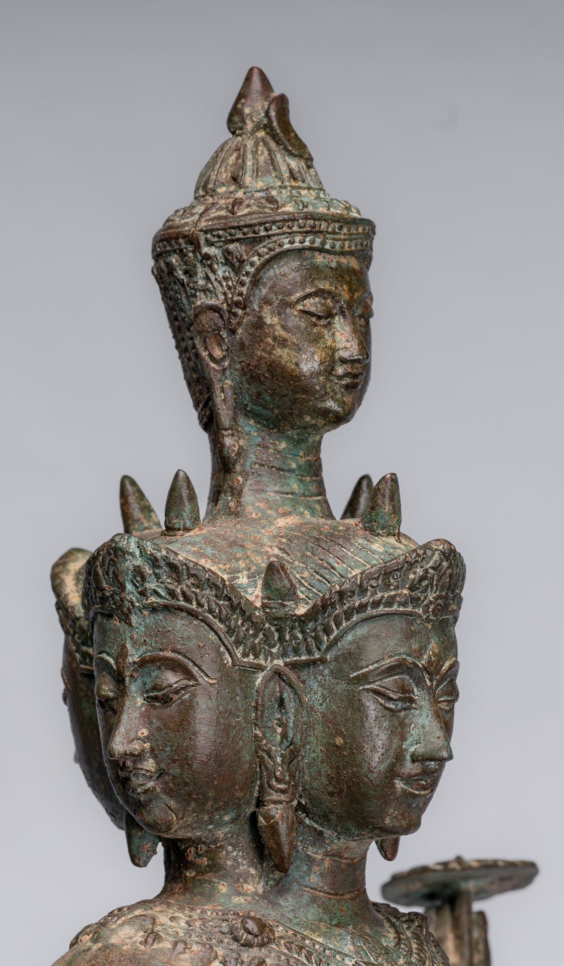 Trimurti Statue-Antique Thai Style Trimurti Shiva Brahma Vishnu Statue-84cm/34 "