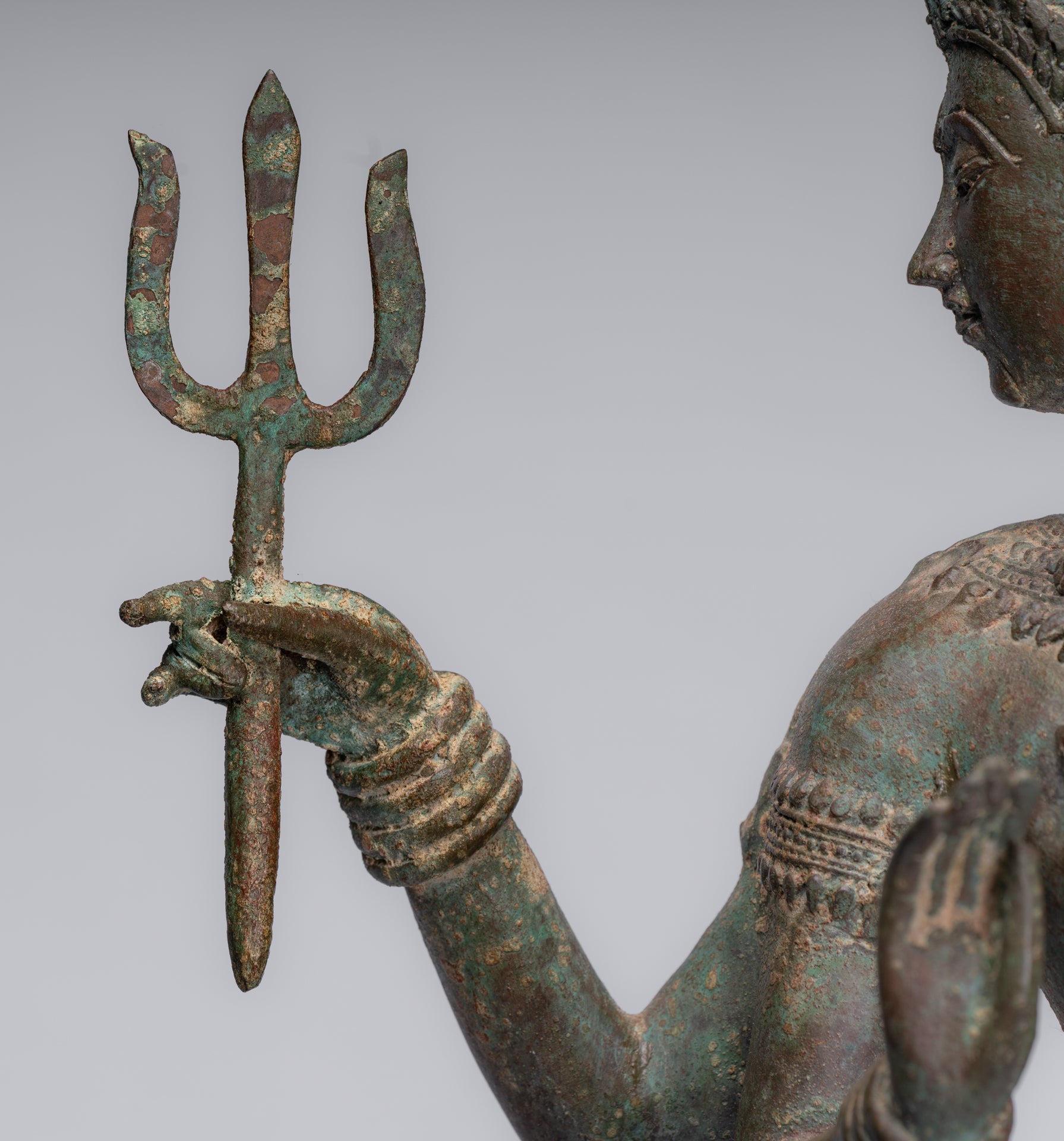 Trimurti Statue-Antique Thai Style Trimurti Shiva Brahma Vishnu Statue-84cm/34 "