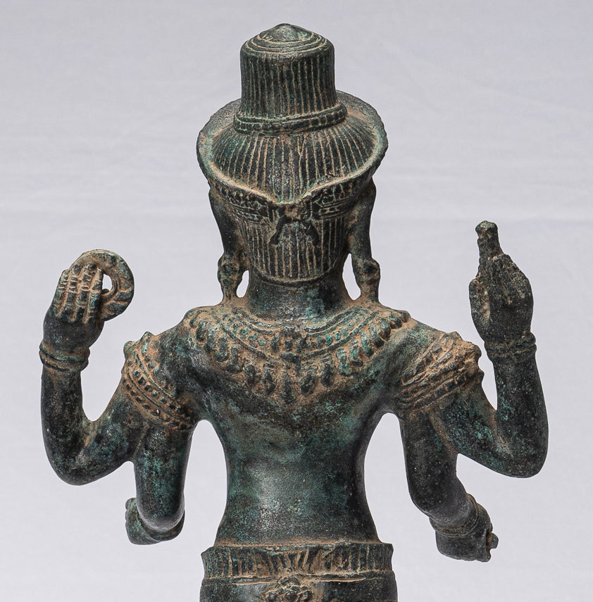 ShivaStatue - Statue de Shiva de style Khmer antique en bronze de style Koh Ker - 44 cm/18"