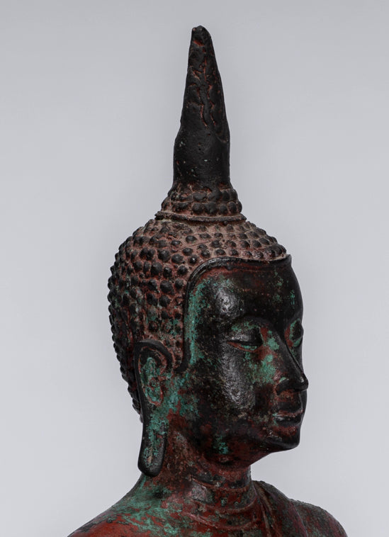 Statue Buddha - Antique Sukhothai Style Thai Enlightenment Statue Buddha - 24 cm/10 "