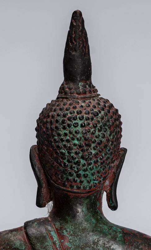 Statue Buddha - Antique Sukhothai Style Thai Enlightenment Statue Buddha - 24 cm/10 "