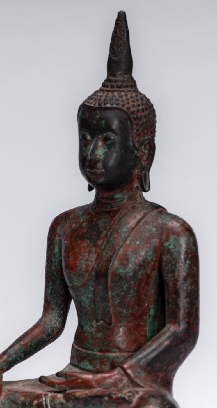 Statue Buddha - Antique Sukhothai Style Thai Enlightenment Statue Buddha - 24 cm/10 "
