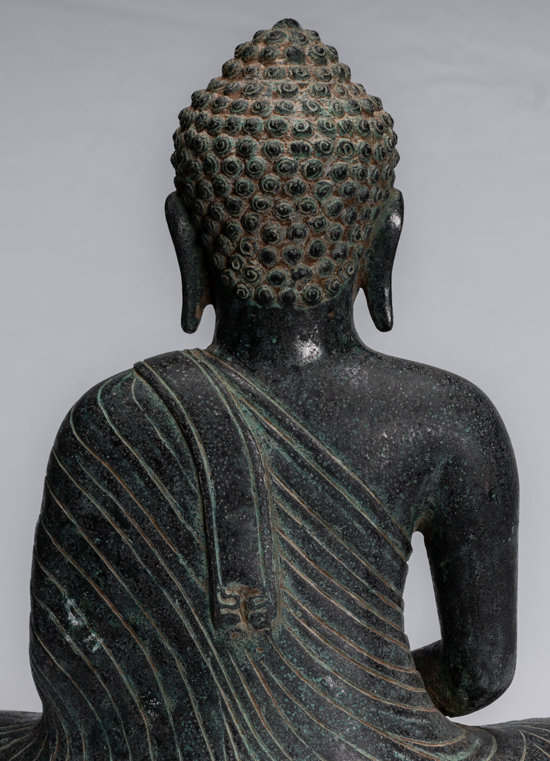 Estatua de Buda - Estatua de Buda de Meditación de Bronce Sentada de Estilo Thai.