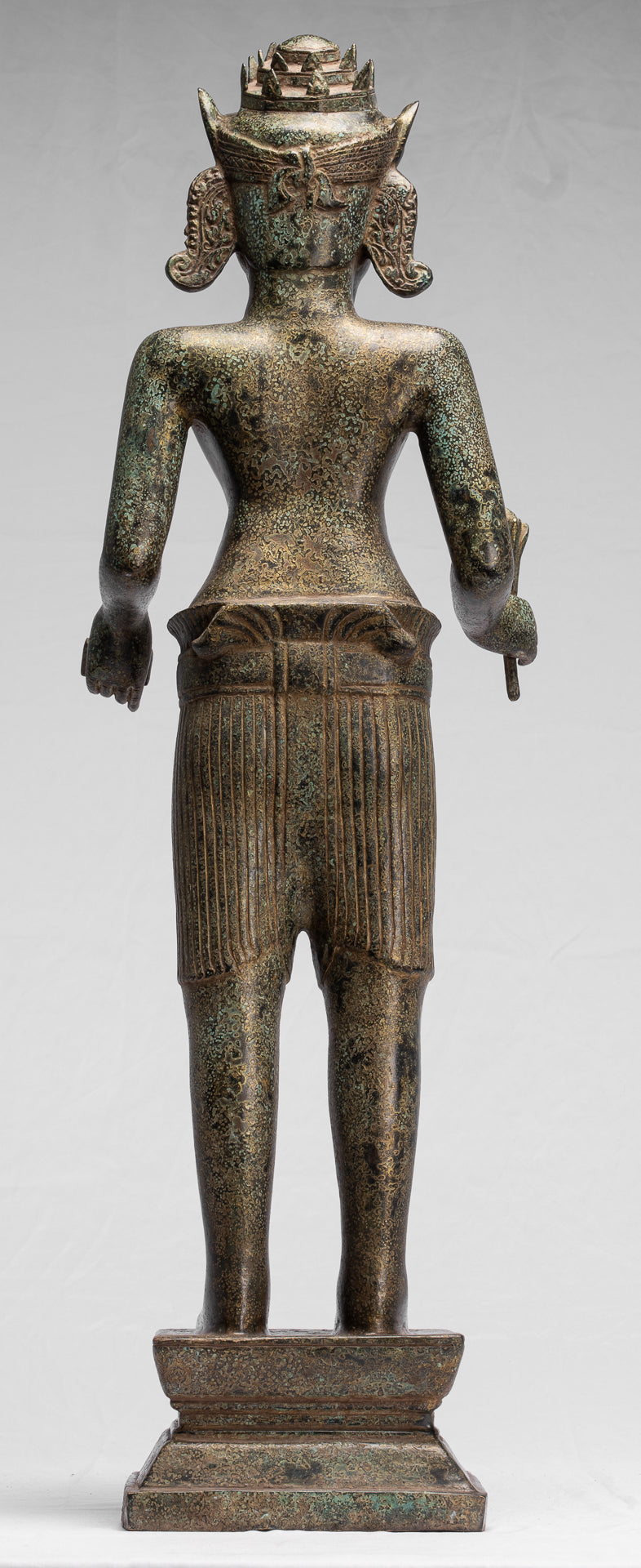 Kalkin-Statue – Stehendes Hayagriva-Kalkin-Pferd von Vishnu aus Bronze im antiken Khmer-Stil – 82 cm/33 Zoll