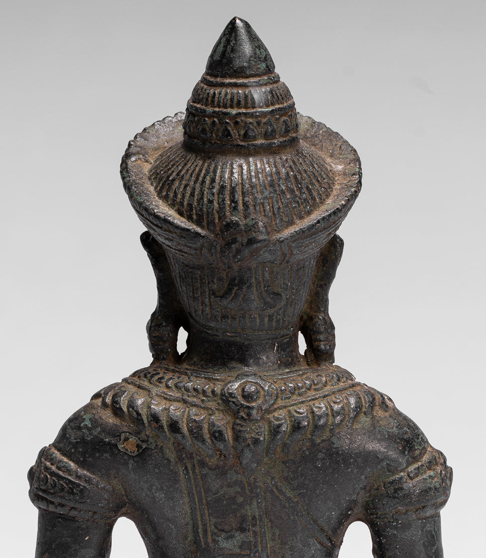 Statue de Bouddha – Statue de Bouddha Baphuon de méditation de style khmer antique – 19 cm.