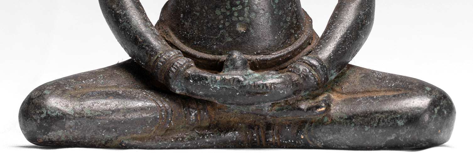 Statue de Bouddha – Statue de Bouddha Baphuon de méditation de style khmer antique – 19 cm.