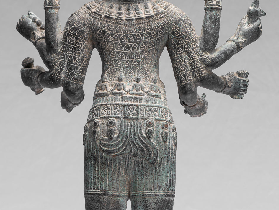 Statue antique khmer Style bronze Bay station lokeshvara - 53 CM / 21 pouces