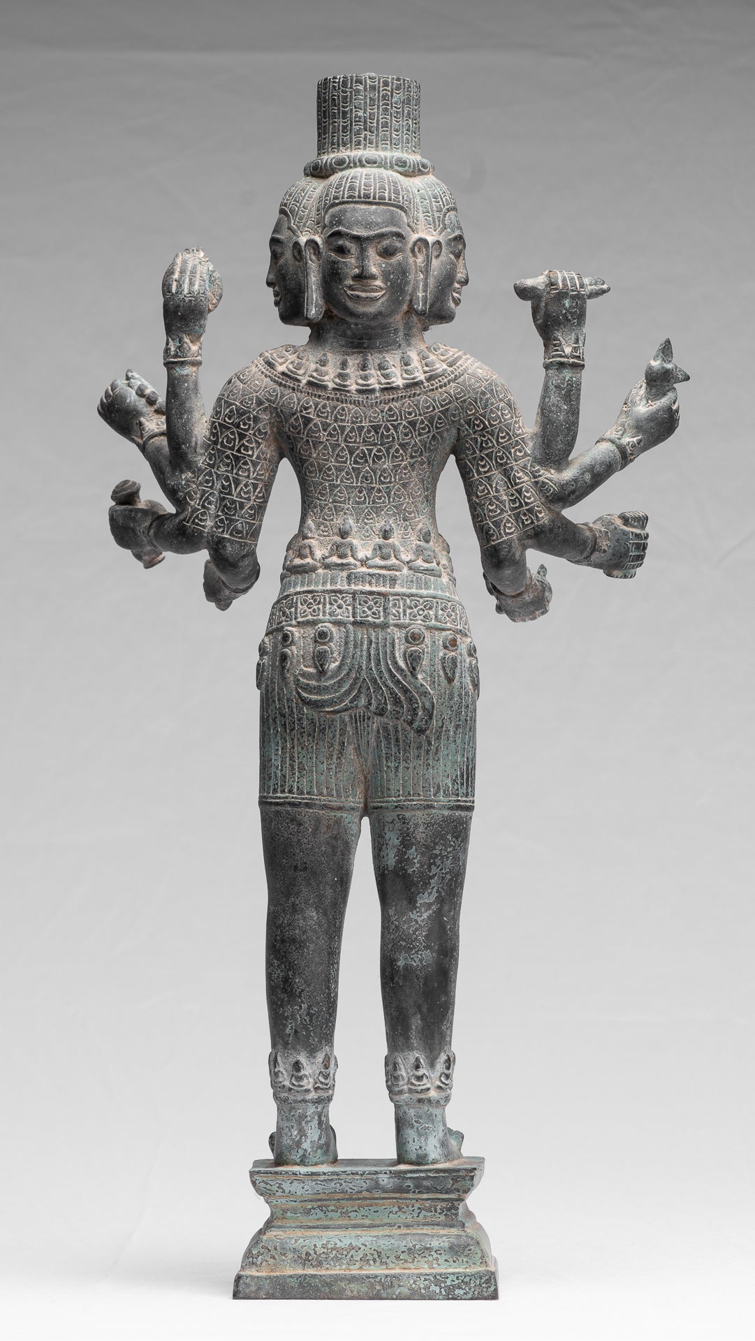 Statue antique khmer Style bronze Bay station lokeshvara - 53 CM / 21 pouces