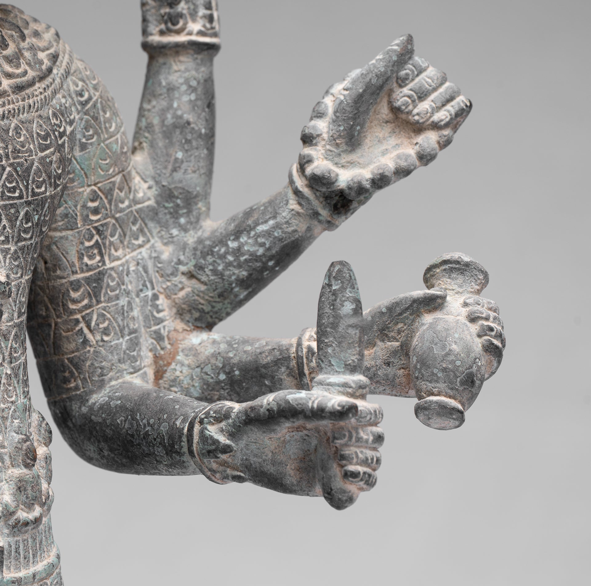 Statue antique khmer Style bronze Bay station lokeshvara - 53 CM / 21 pouces