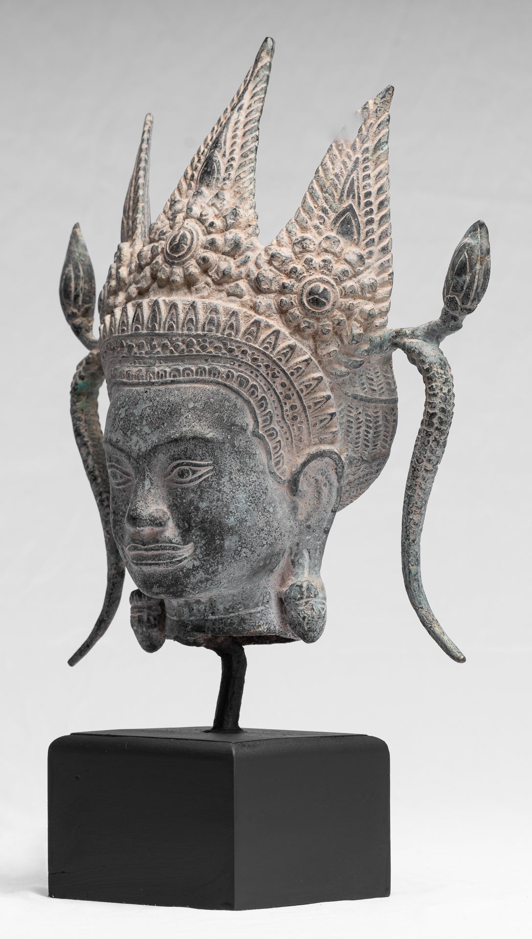 Apsara-Antique Khmer Style Bronze Angkor Wat Apsara or Angel Statue-39cm/16 "