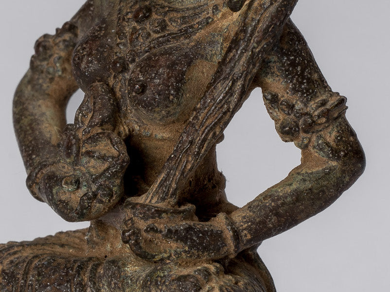 Statue de Tara-Antique Java Style indonésien Bronze Devi Tara Statue-8cm/3 "