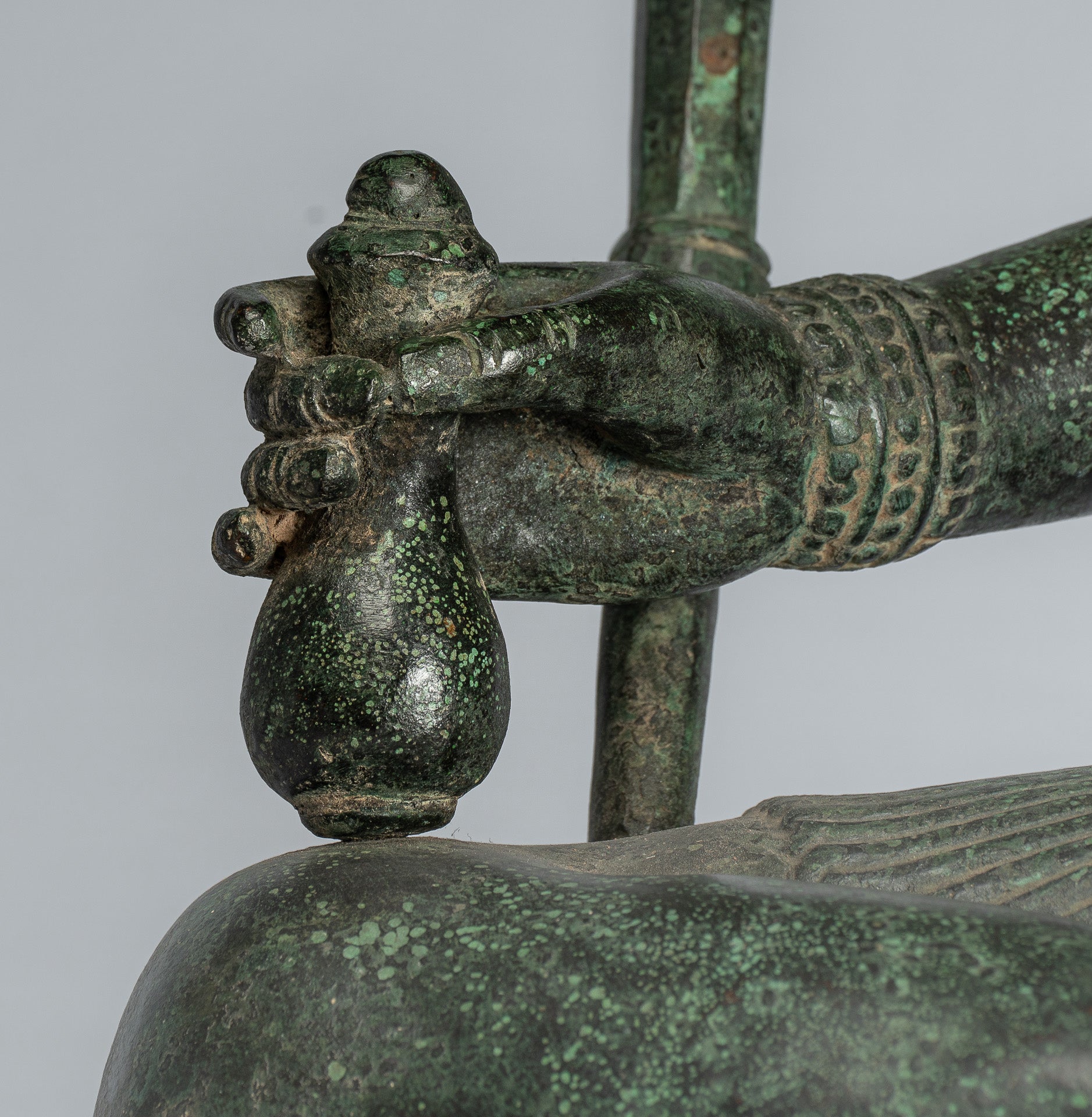 Statua Brahma - Antique Khmer Style Bronzo 8 braccio Bayon Brahma - Creazione di Dio indù - 76 cm/30 "