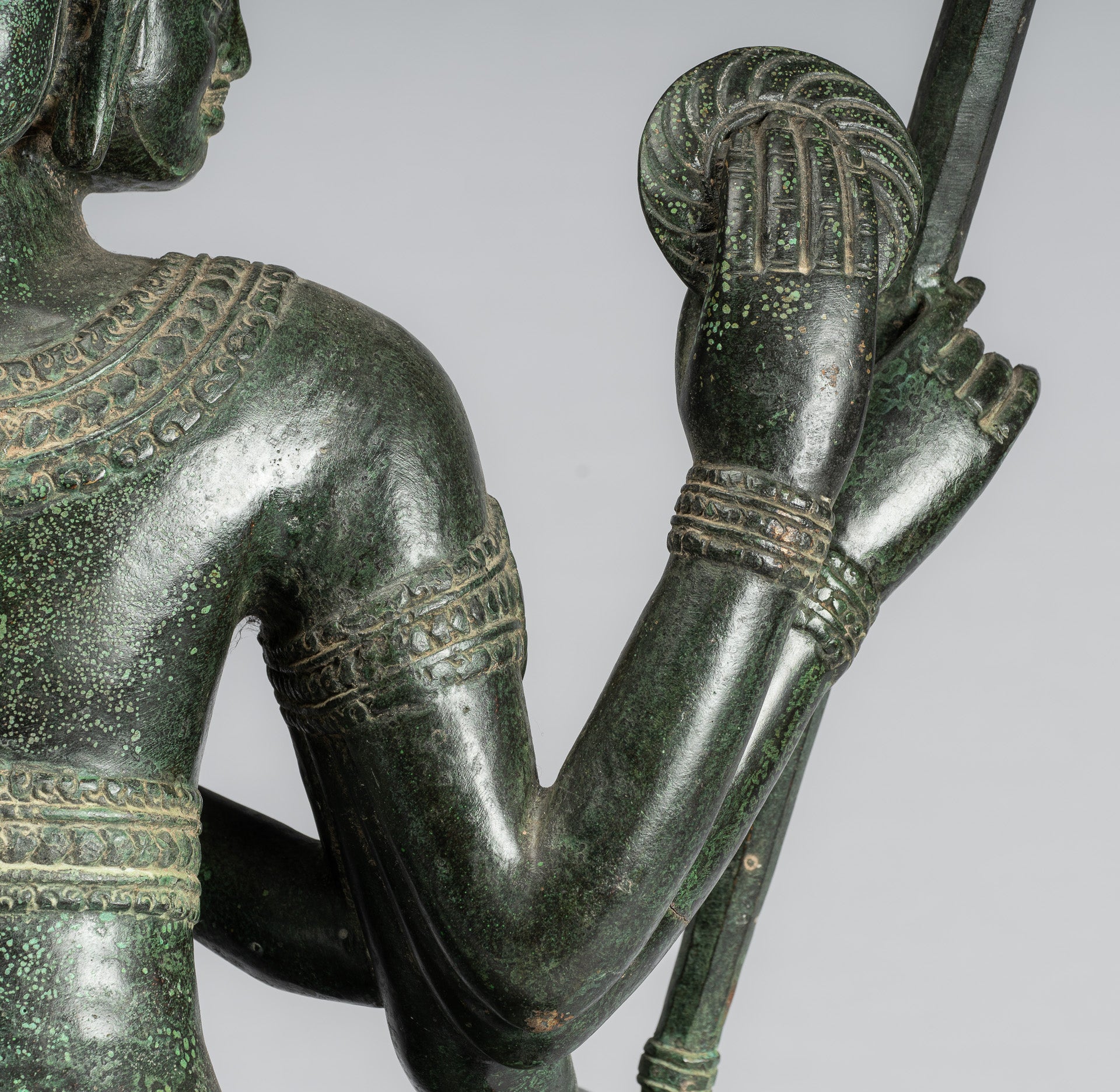 Statua Brahma - Antique Khmer Style Bronzo 8 braccio Bayon Brahma - Creazione di Dio indù - 76 cm/30 "