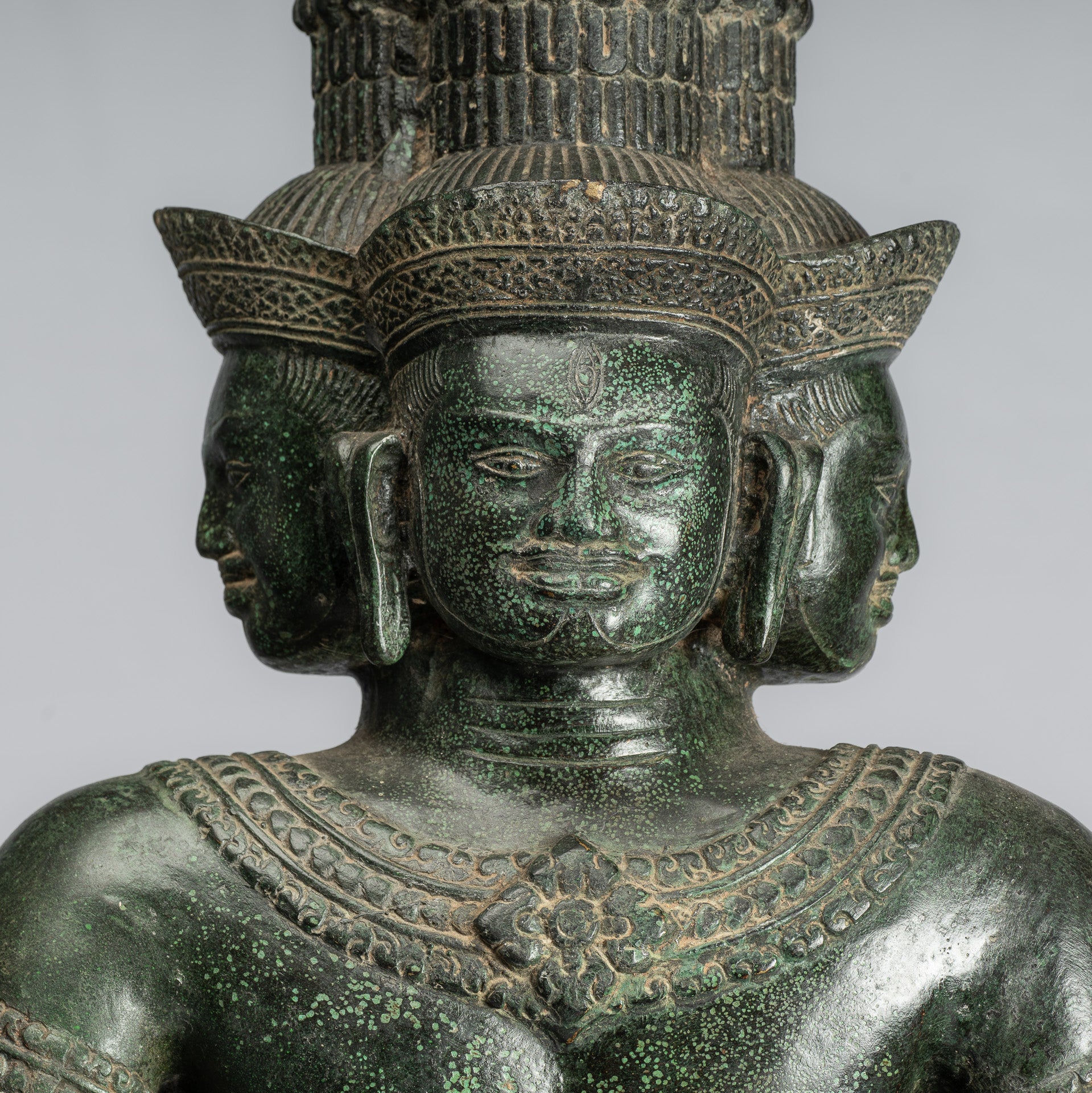 Statua Brahma - Antique Khmer Style Bronzo 8 braccio Bayon Brahma - Creazione di Dio indù - 76 cm/30 "